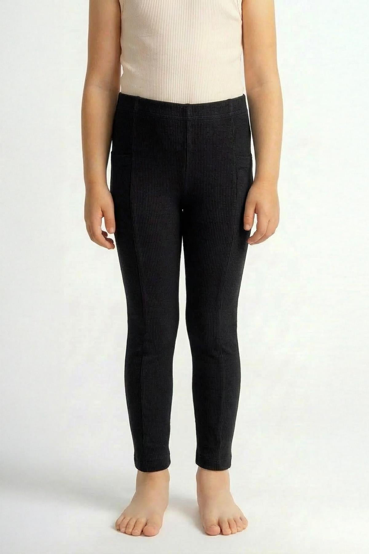 Kız Çocuk Kaşkorse Mevsimlik Cepli Spor Tayt