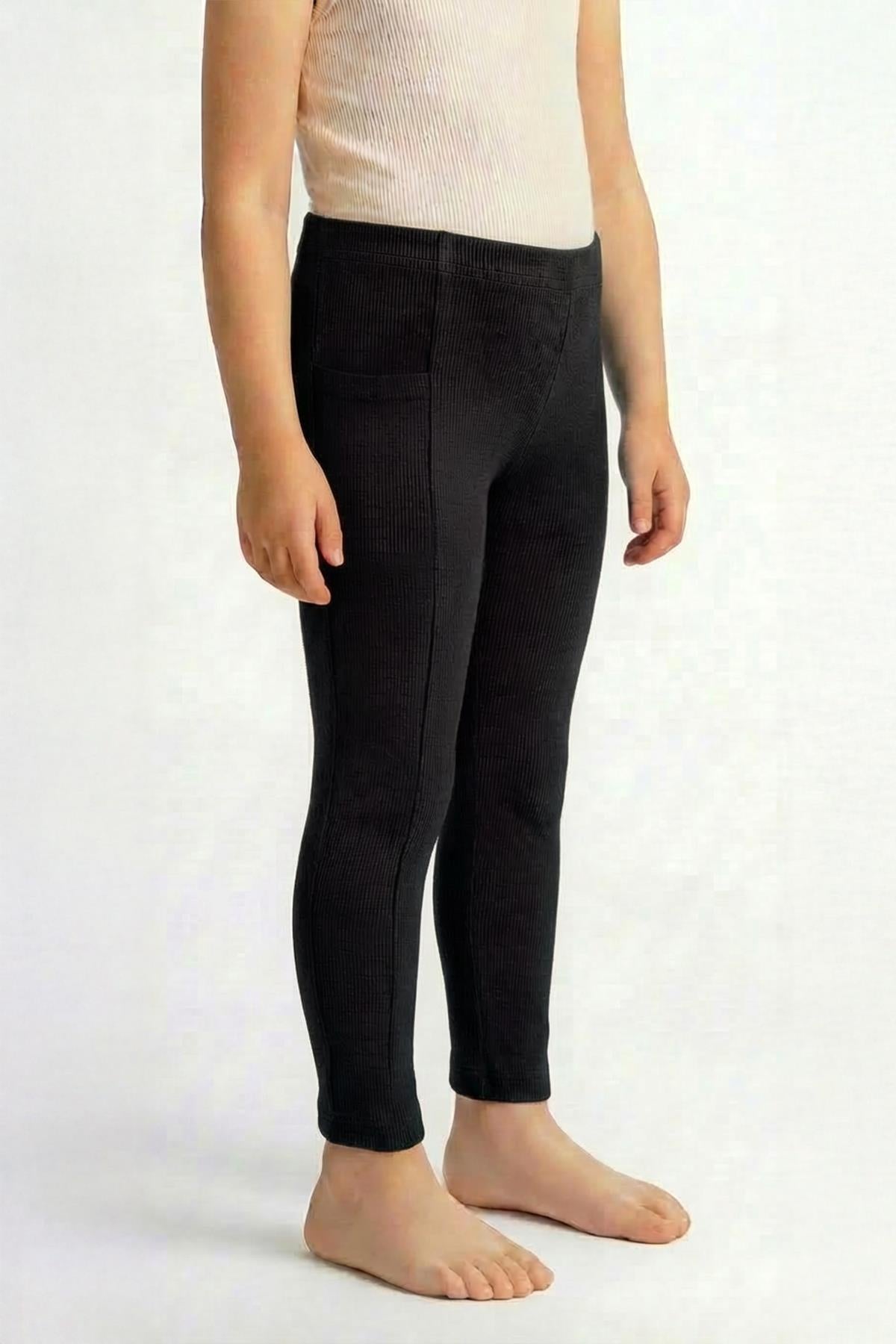 Kız Çocuk Kaşkorse Mevsimlik Cepli Spor Tayt