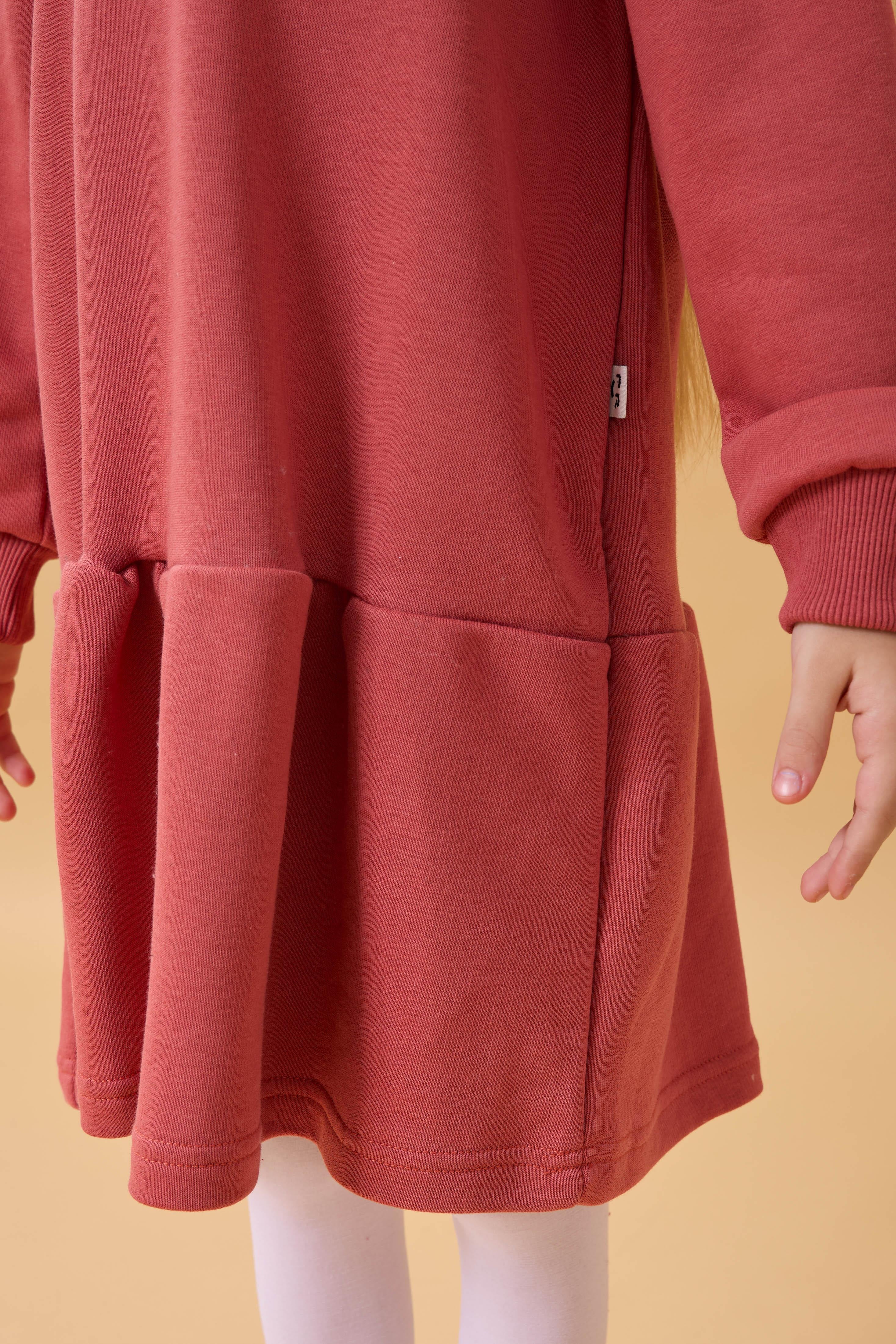 Kız Çocuk Mevsimlik Elbise Gülkurusu