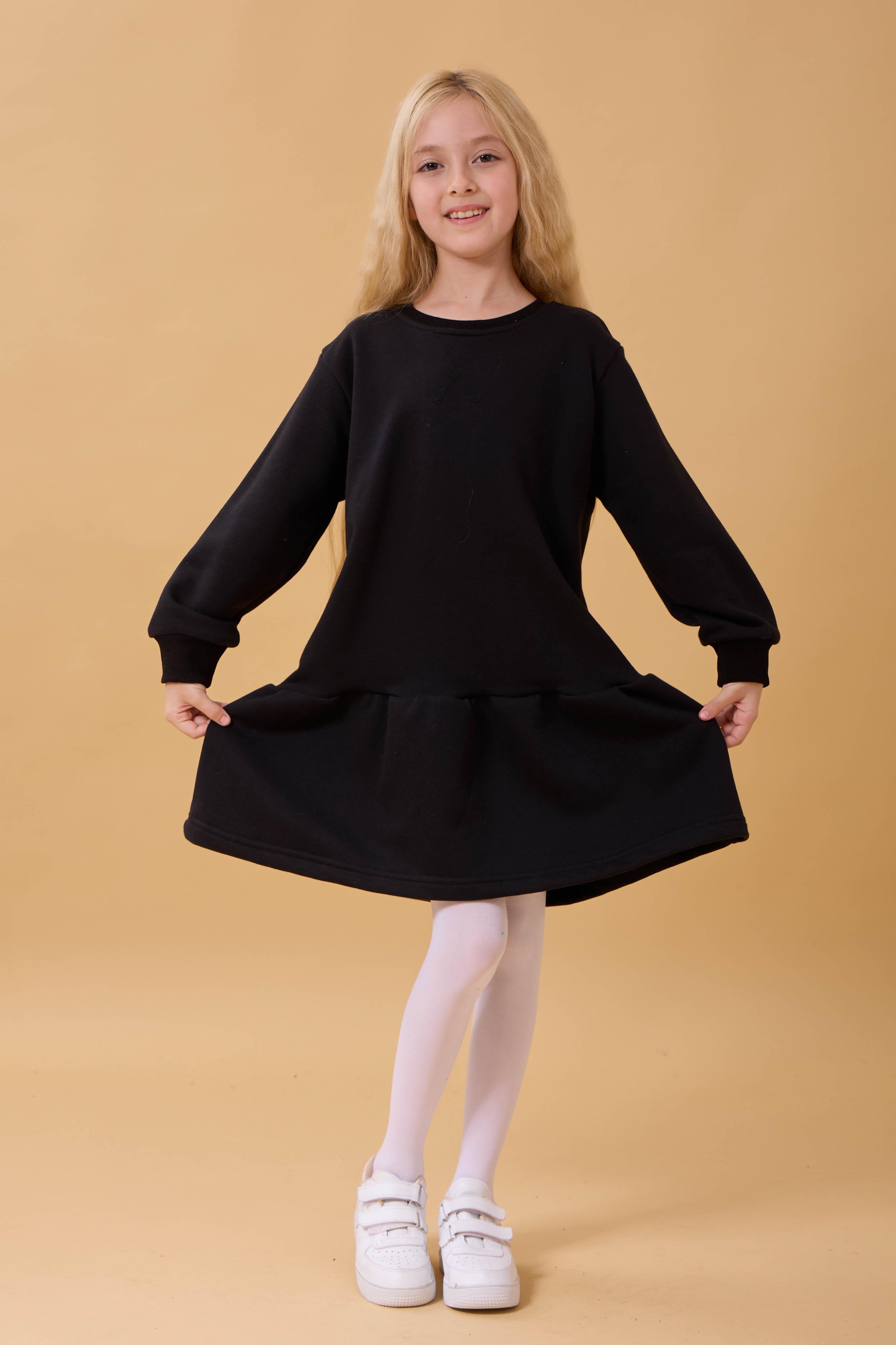 Kız Çocuk Mevsimlik Elbise Siyah