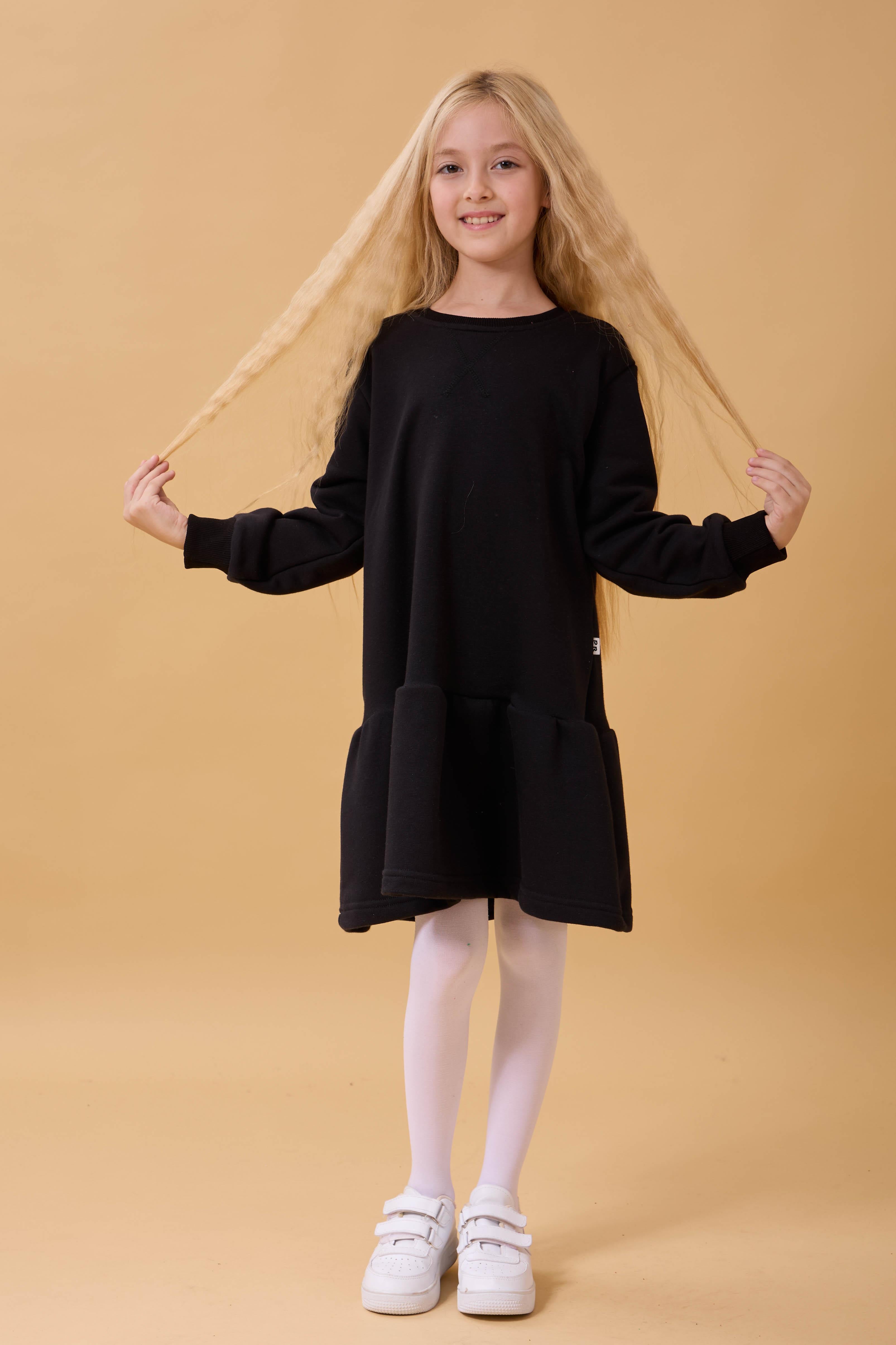 Kız Çocuk Mevsimlik Elbise Siyah