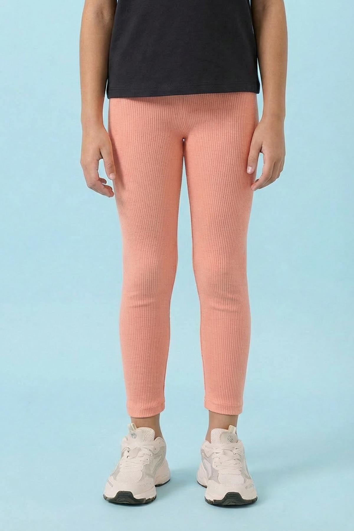 Kız Çocuk Mevsimlik Pamuk Kaşkorse 2’li Tayt