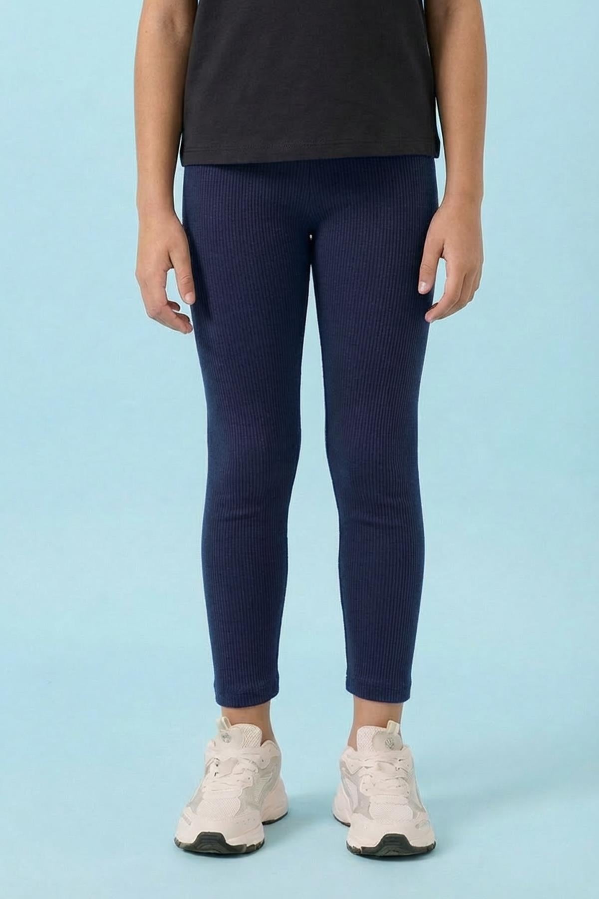 Kız Çocuk Mevsimlik Pamuk Kaşkorse 2’li Tayt