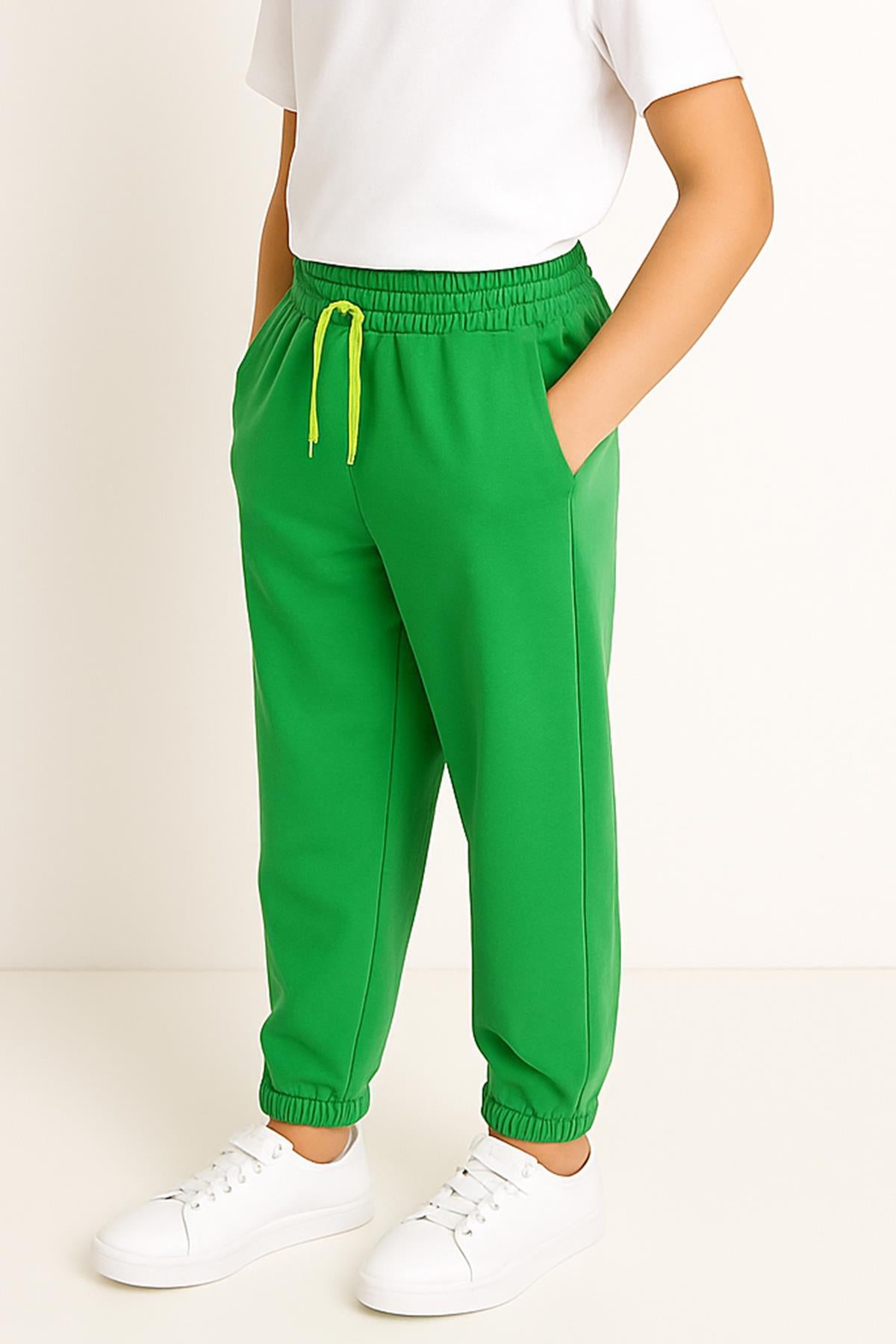 Lastikli Rahat Kesim Cepli Erkek ve Kız Çocuk Unisex Eşofman Altı