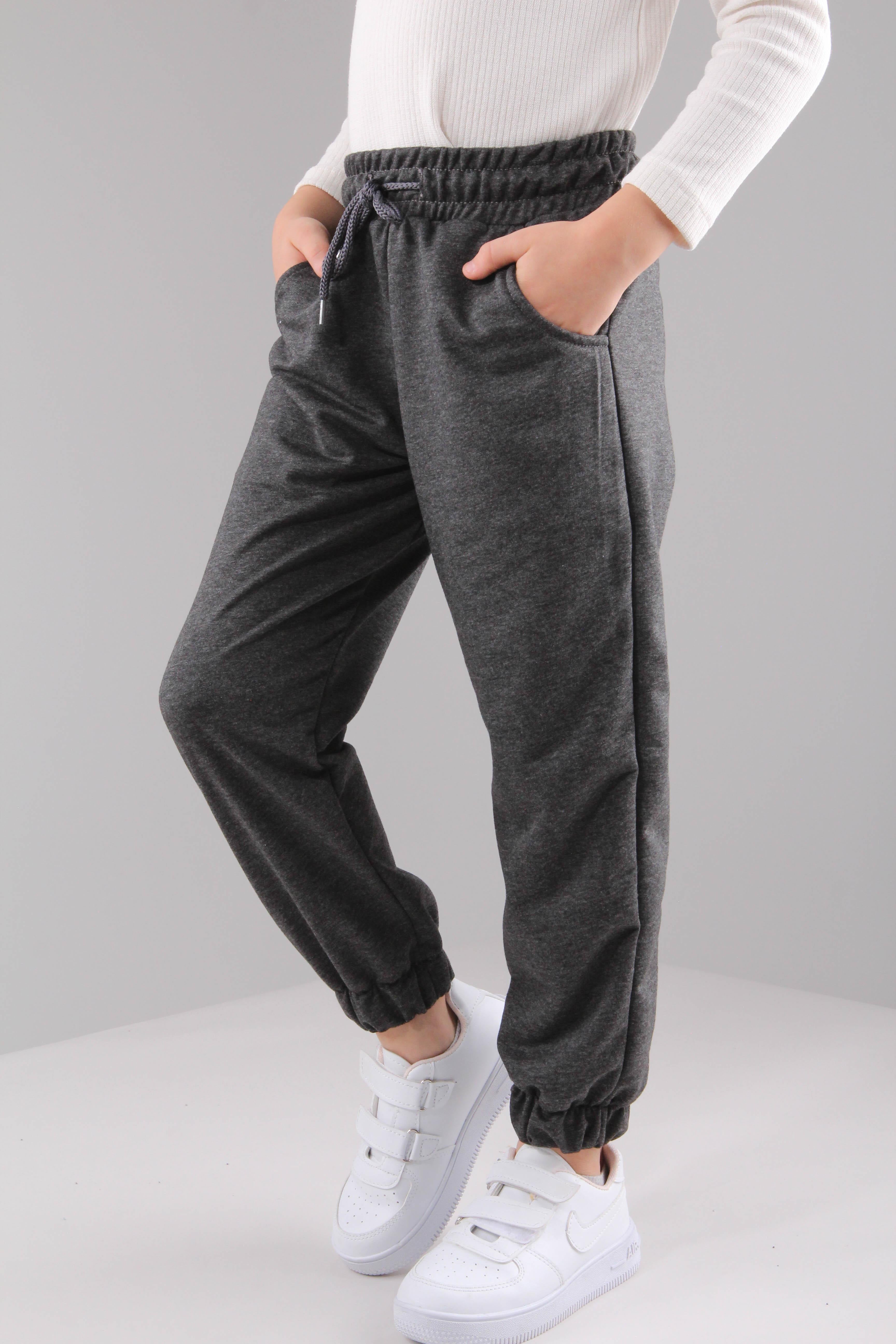 Lastikli Rahat Kesim Cepli Erkek ve Kız Çocuk Unisex Eşofman Altı