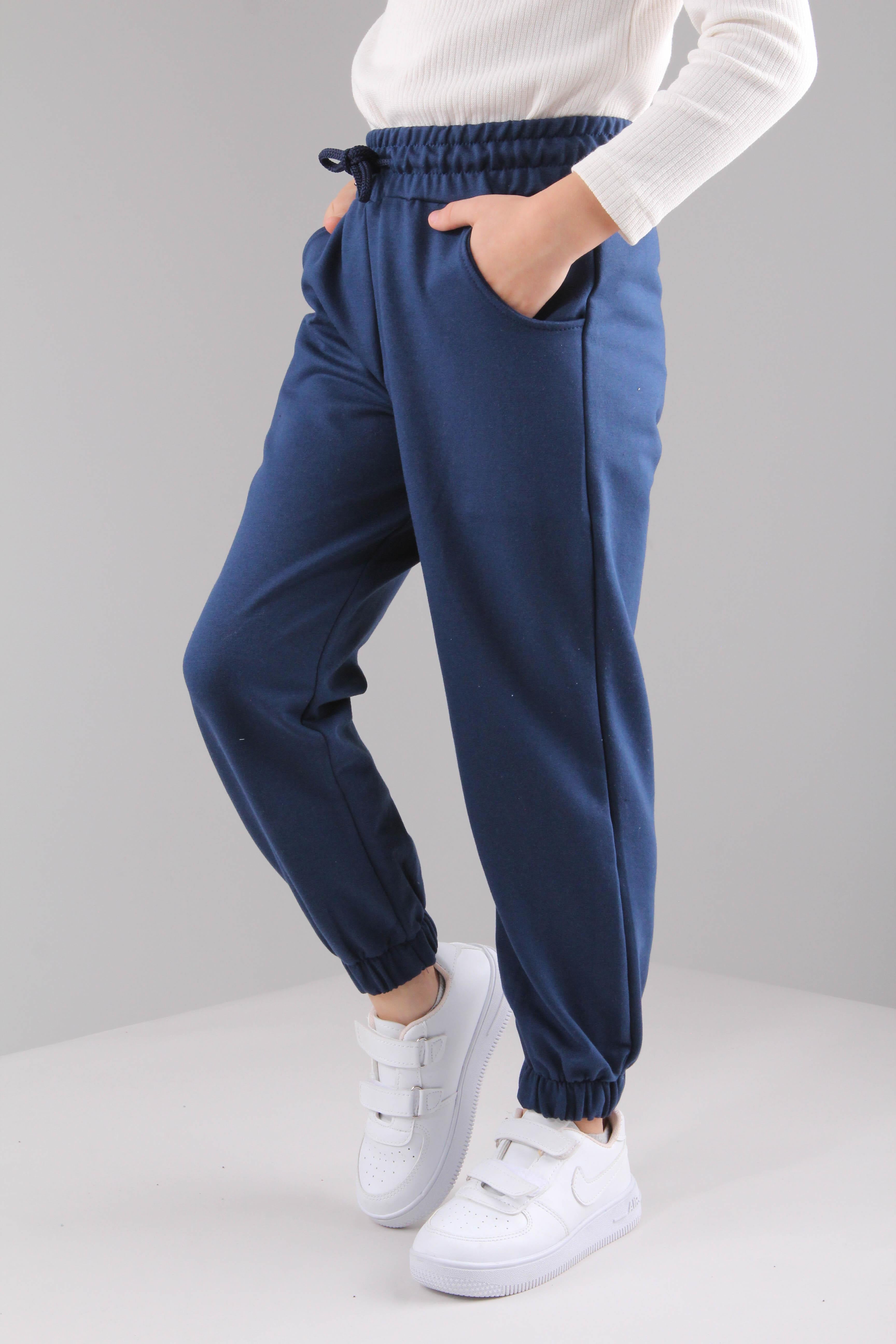 Lastikli Rahat Kesim Cepli Erkek ve Kız Çocuk Unisex Eşofman Altı