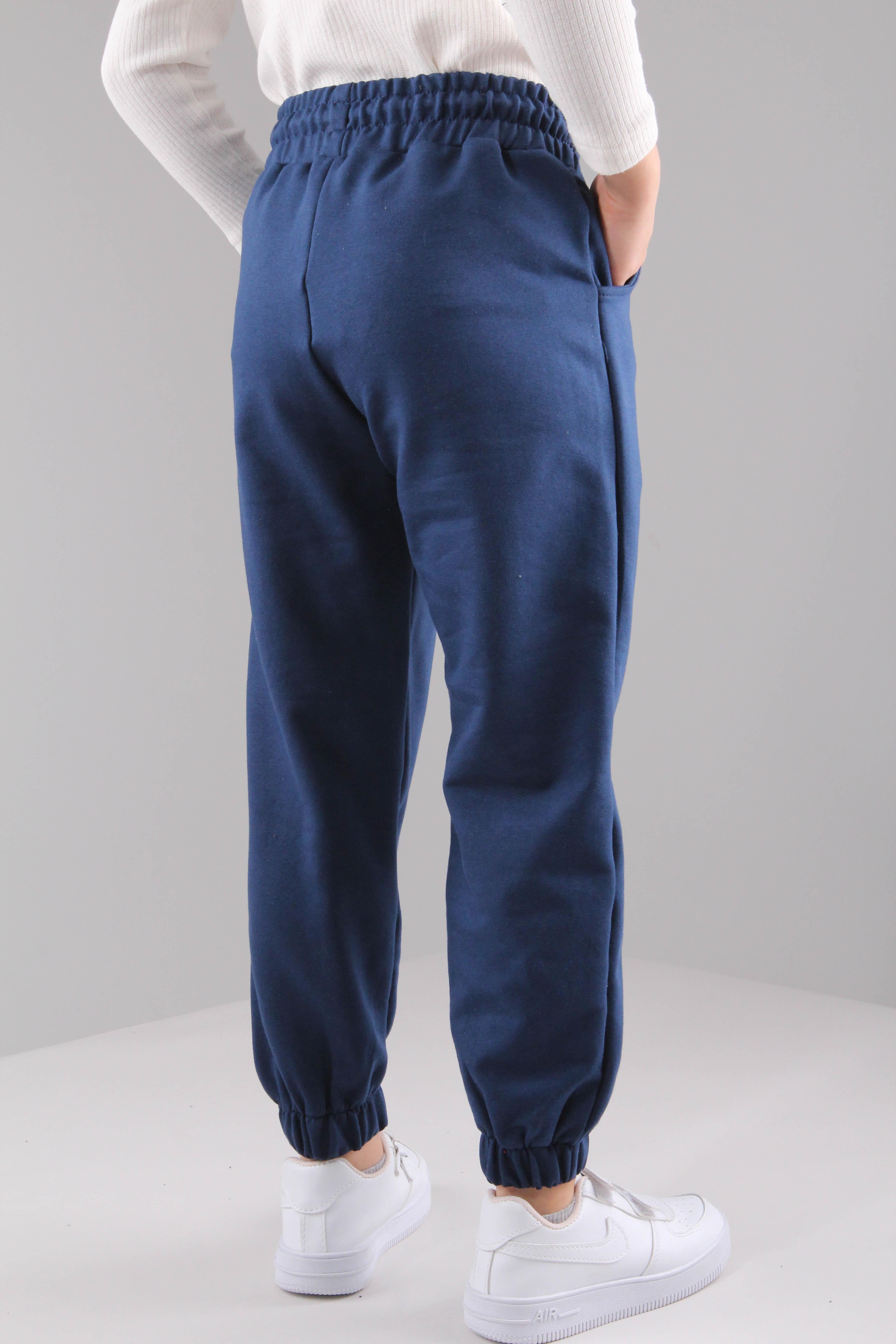 Lastikli Rahat Kesim Cepli Erkek ve Kız Çocuk Unisex Eşofman Altı