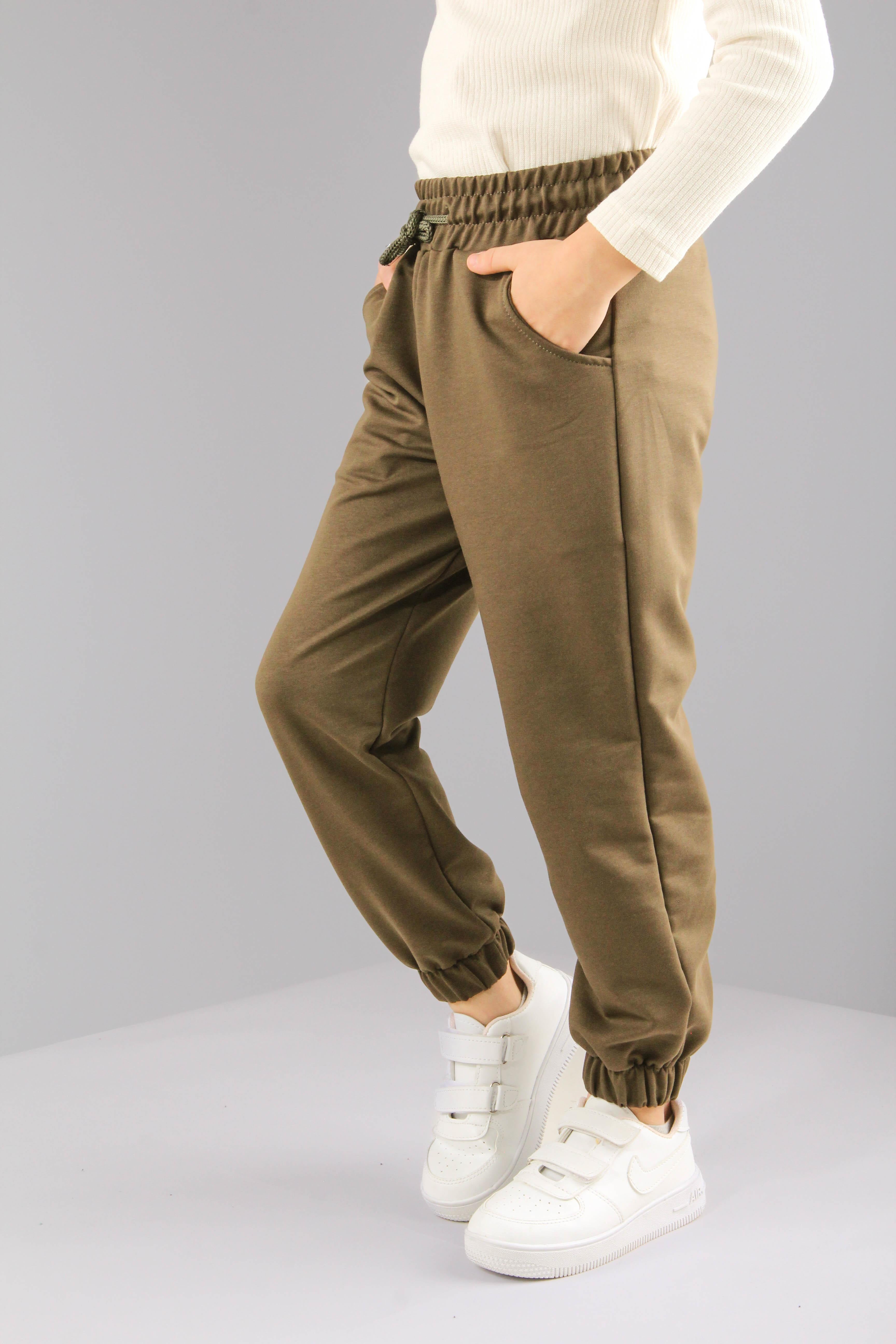 Lastikli Rahat Kesim Cepli Erkek ve Kız Çocuk Unisex Eşofman Altı