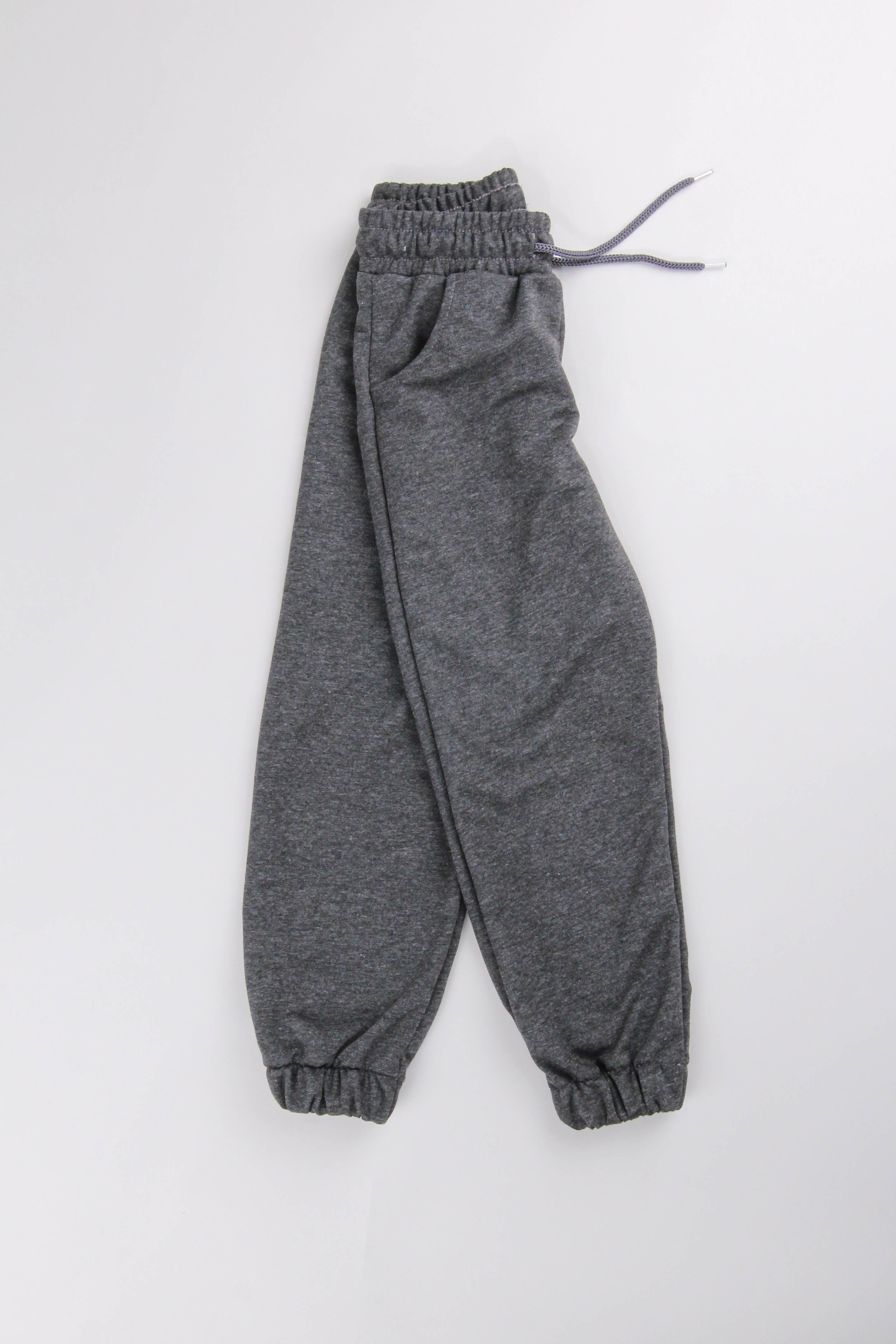 Lastikli Rahat Kesim Cepli Erkek ve Kız Çocuk Unisex Eşofman Altı Antrasit - Perendi