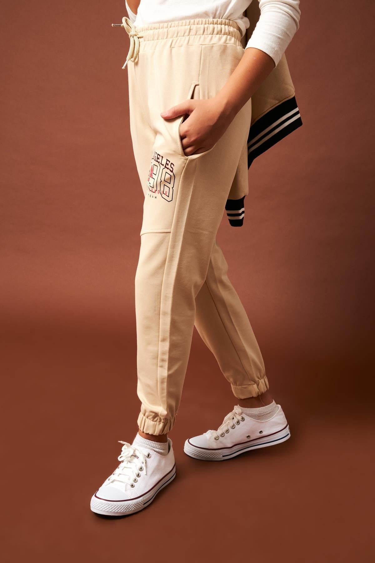 Los Angeles 1998 Baskı Detaylı Kız Çocuk Eşofman Altı