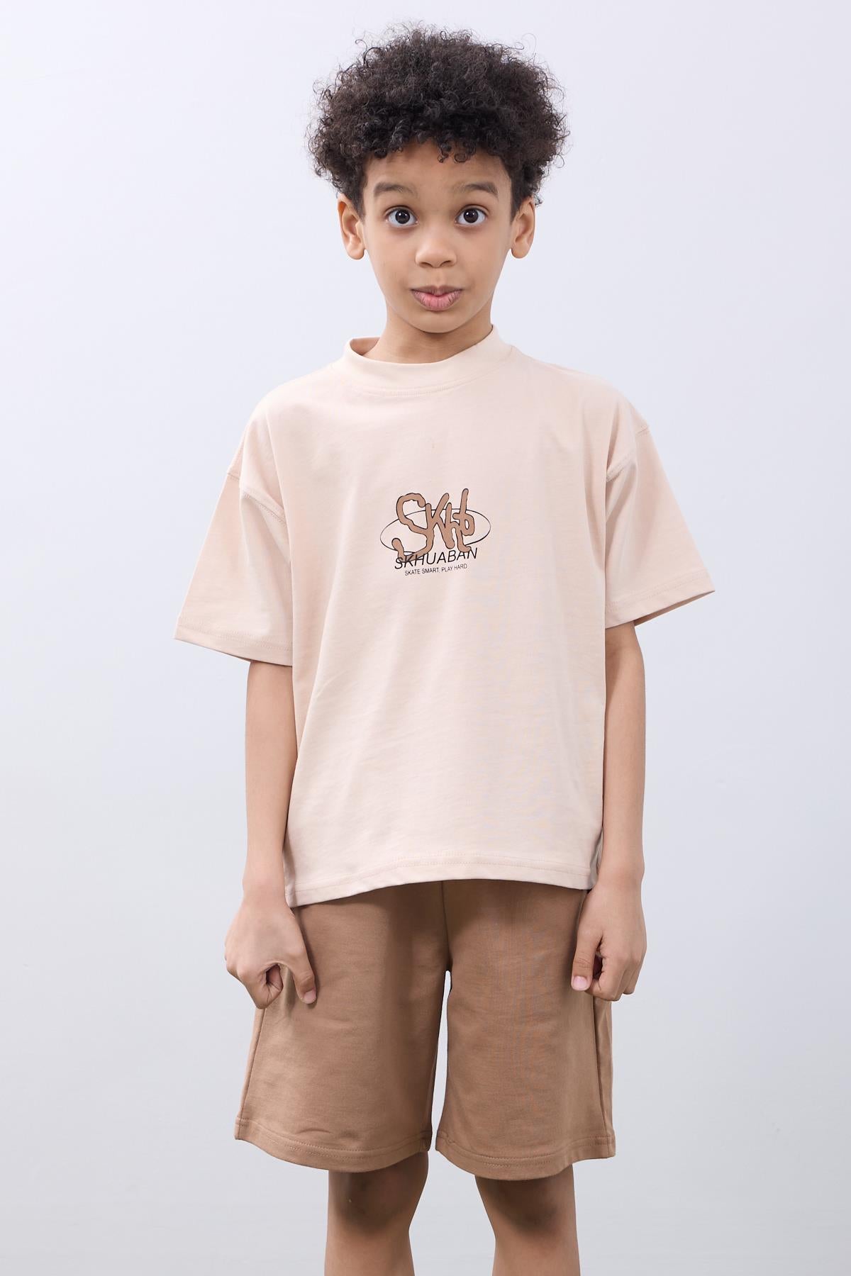 Oversize Erkek Çocuk Şort & Tişört Takım