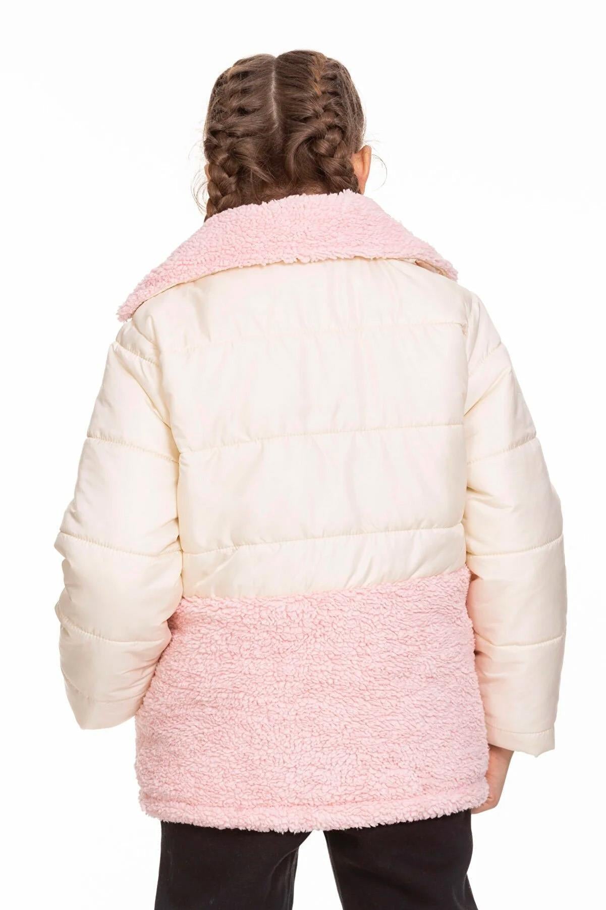 Peluşlu Kız Çocuk Şişme Mont