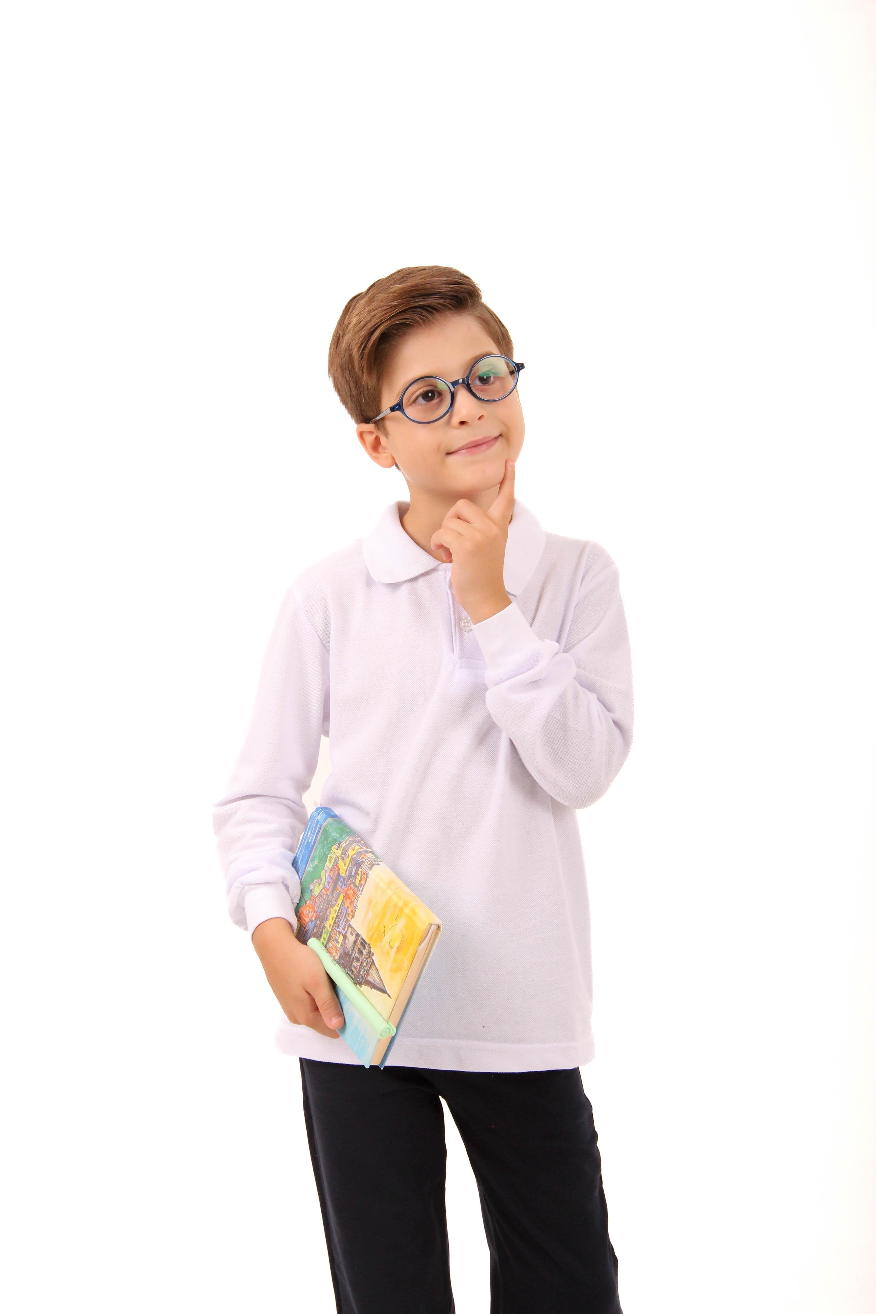 Polo Yaka Erkek Çocuk Uzun Kollu Sweatshirt