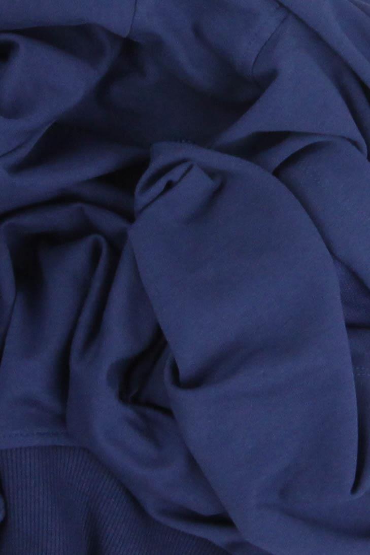 Rahat Kesim Kapüşonlu Rad Baskılı Sweatshirt Mavi - Perendi