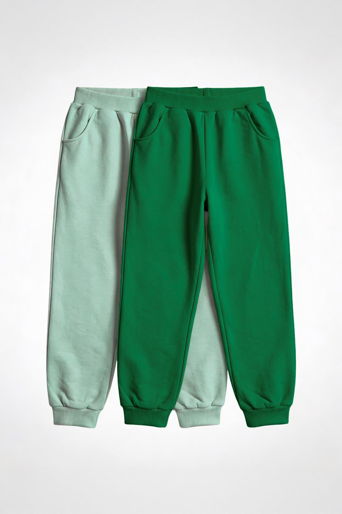 Unisex Çocuk Basic Jogger Eşofman Altı 2’li Set