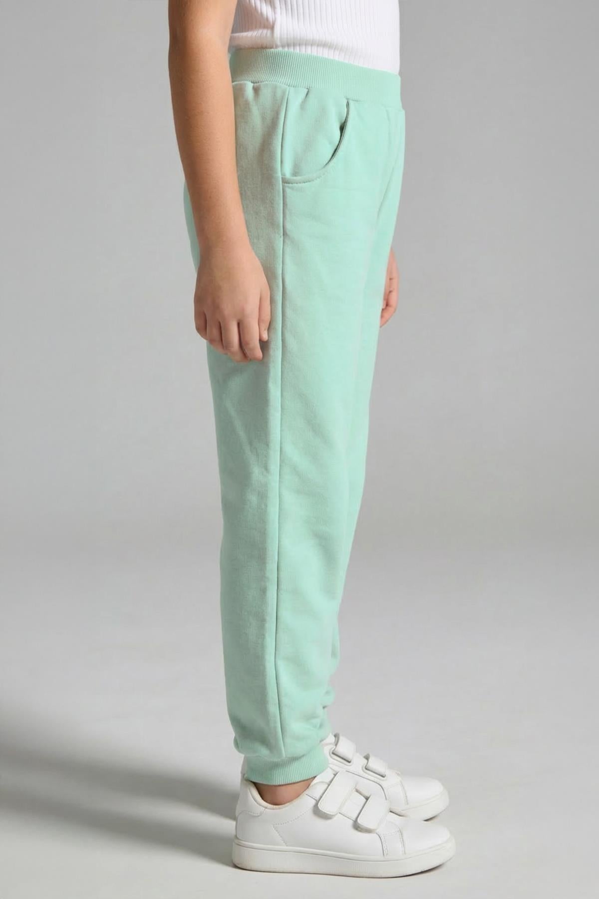 Unisex Çocuk Basic Jogger Eşofman Altı 2’li Set – Yeşil & Mint