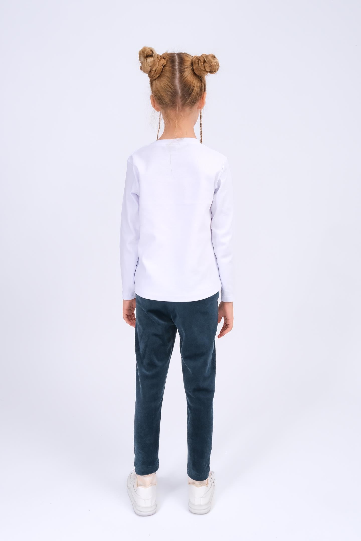 Unisex Çocuk Bisiklet Yaka Uzun Kollu Basic Body