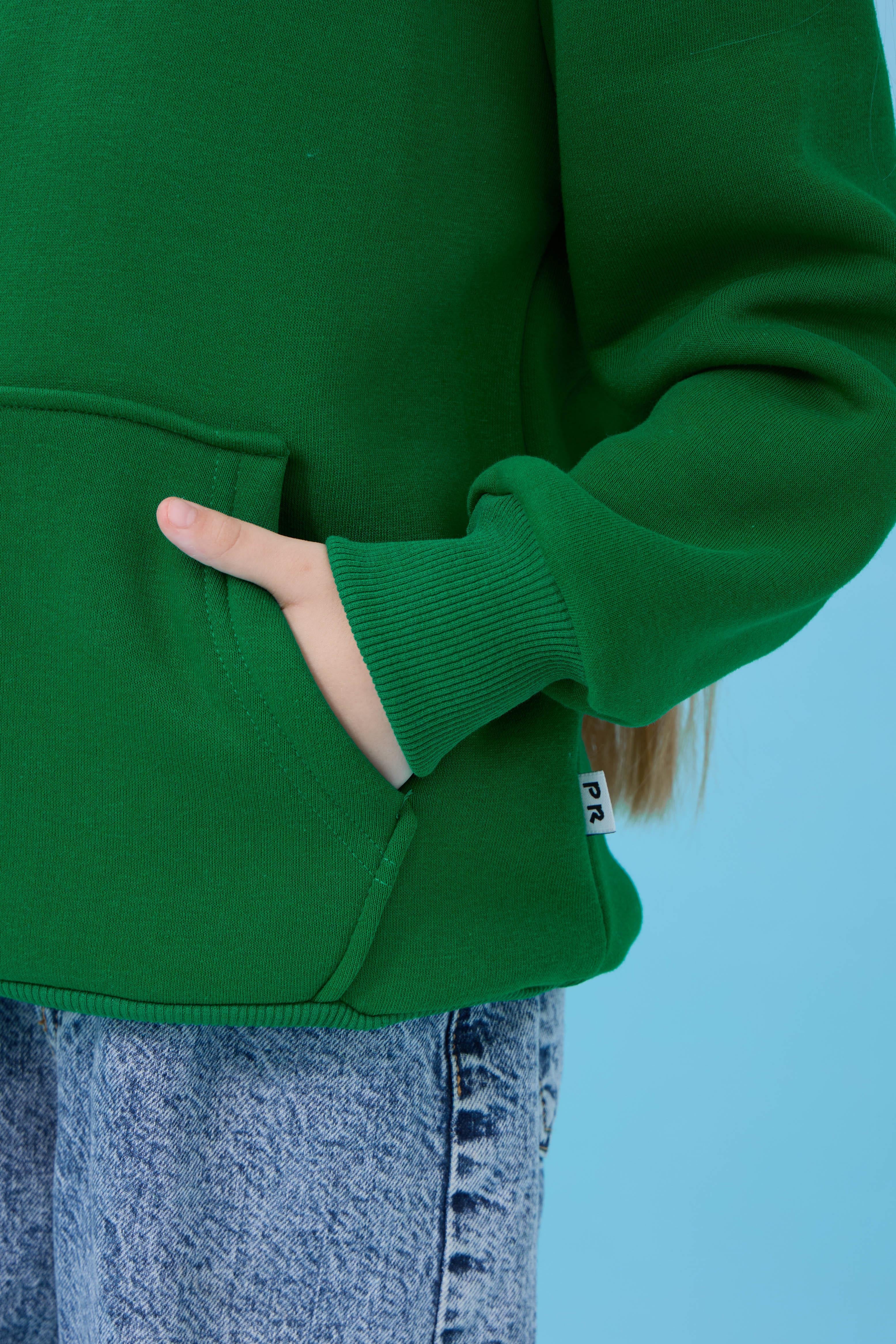 Unisex Kapüşonlu Kanguru Cepli Şardonlu Kışlık Sweatshirt