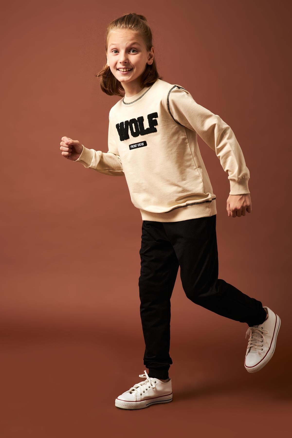 Wolf Nakış Detaylı Erkek Çocuk Takım