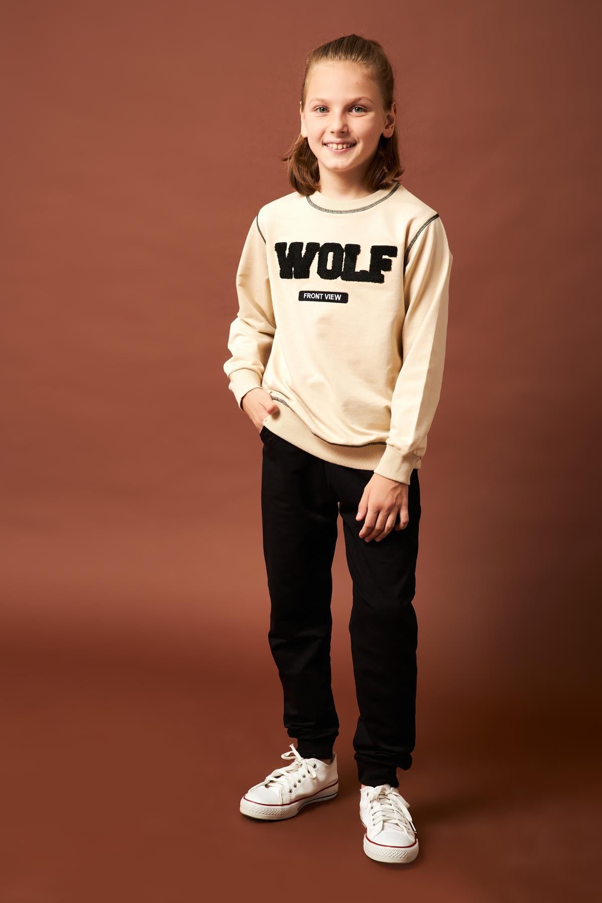 Wolf Nakış Detaylı Erkek Çocuk Takım