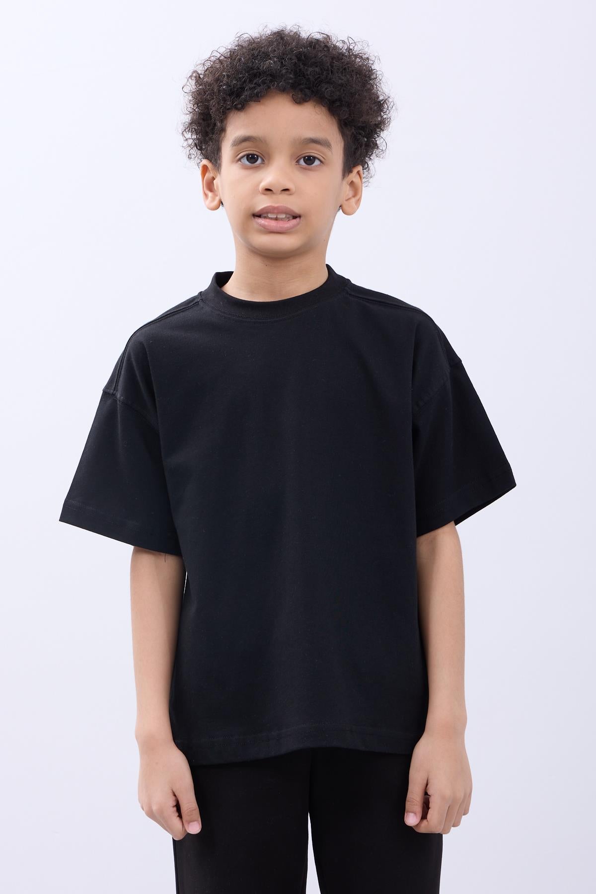 %100 Pamuk İkili Timsah Baskılı Tişört İkili Erkek Çocuk Oversize Tişört