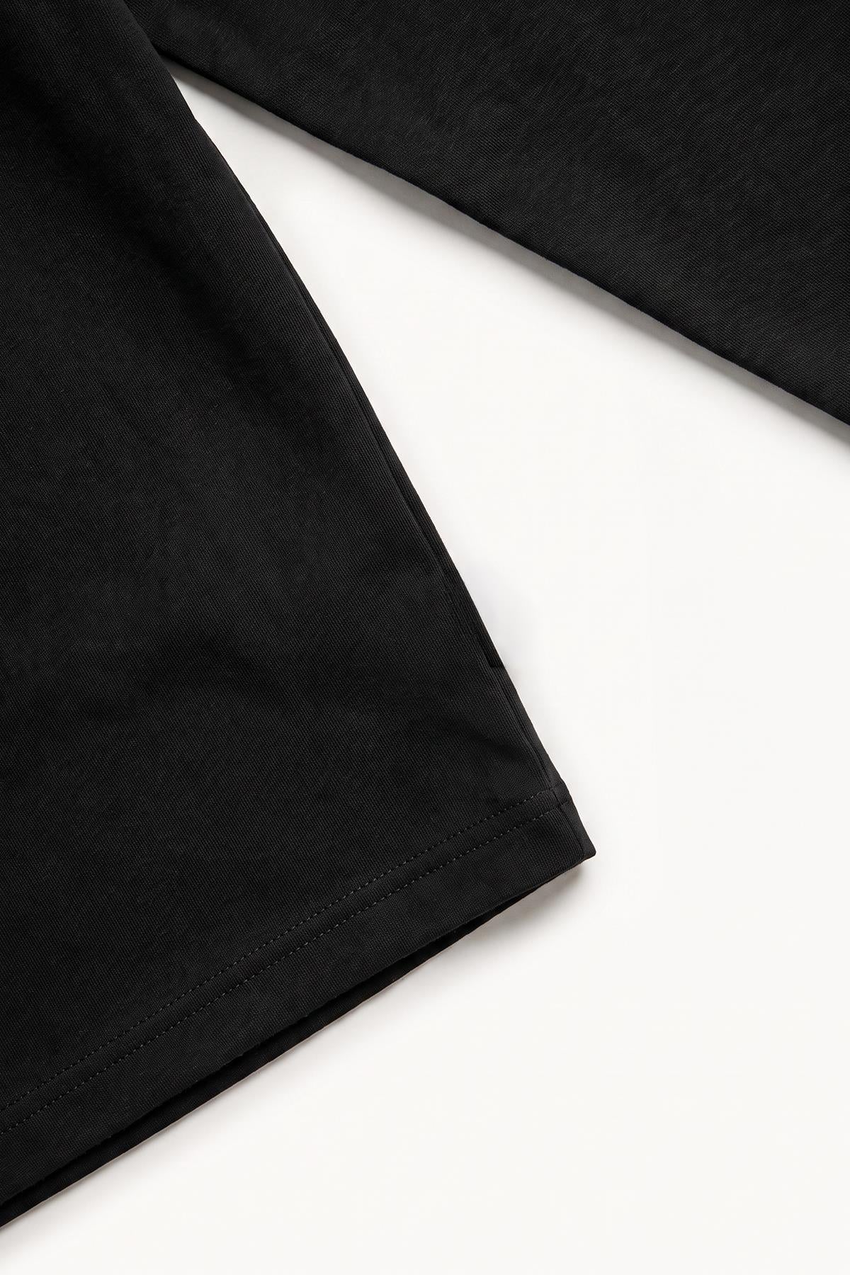 %100 Pamuklu Kız ve Erkek Unisex Uzun Kollu Basic Tshirt
