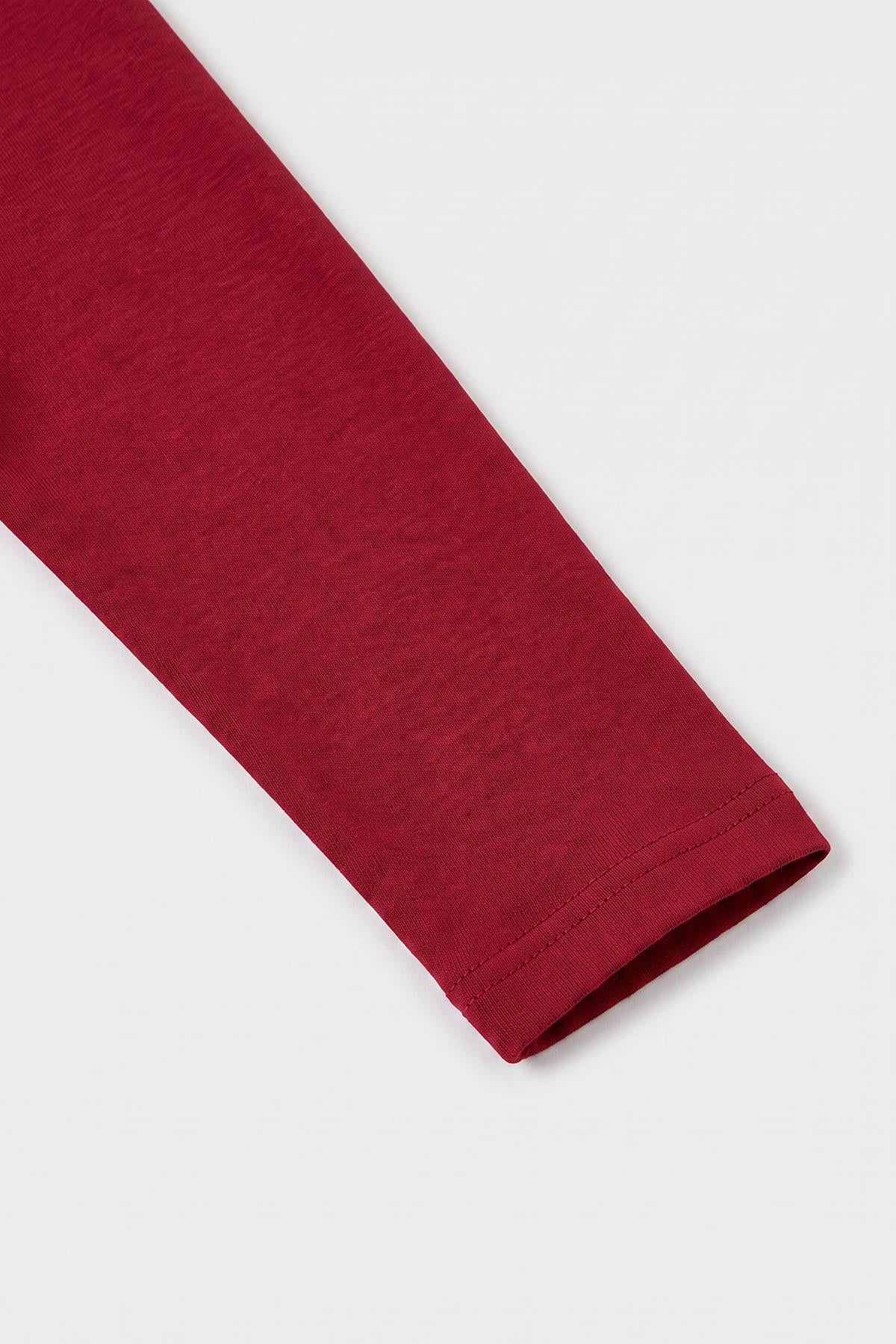 %100 Pamuklu Kız ve Erkek Unisex Uzun Kollu Basic Tshirt