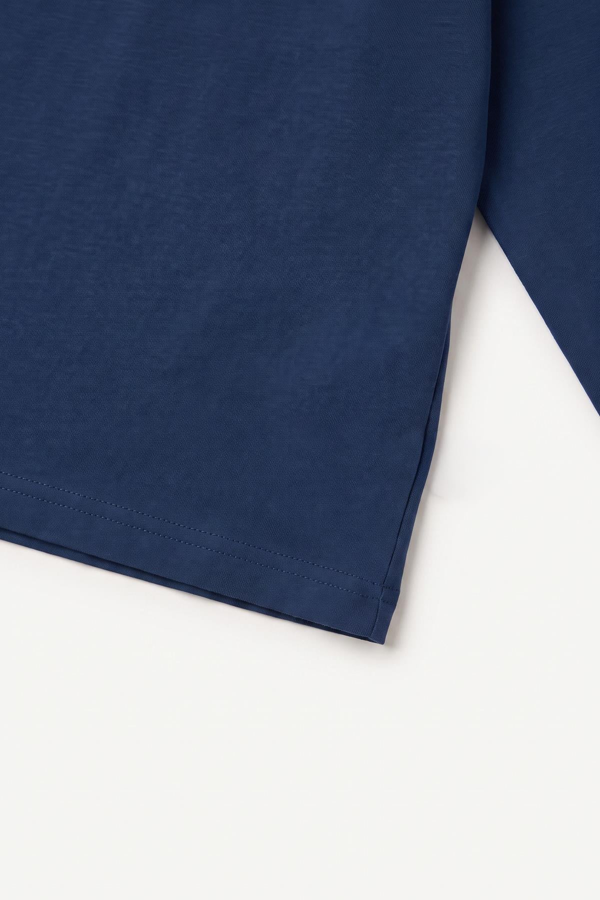 %100 Pamuklu Kız ve Erkek Unisex Uzun Kollu Basic Tshirt