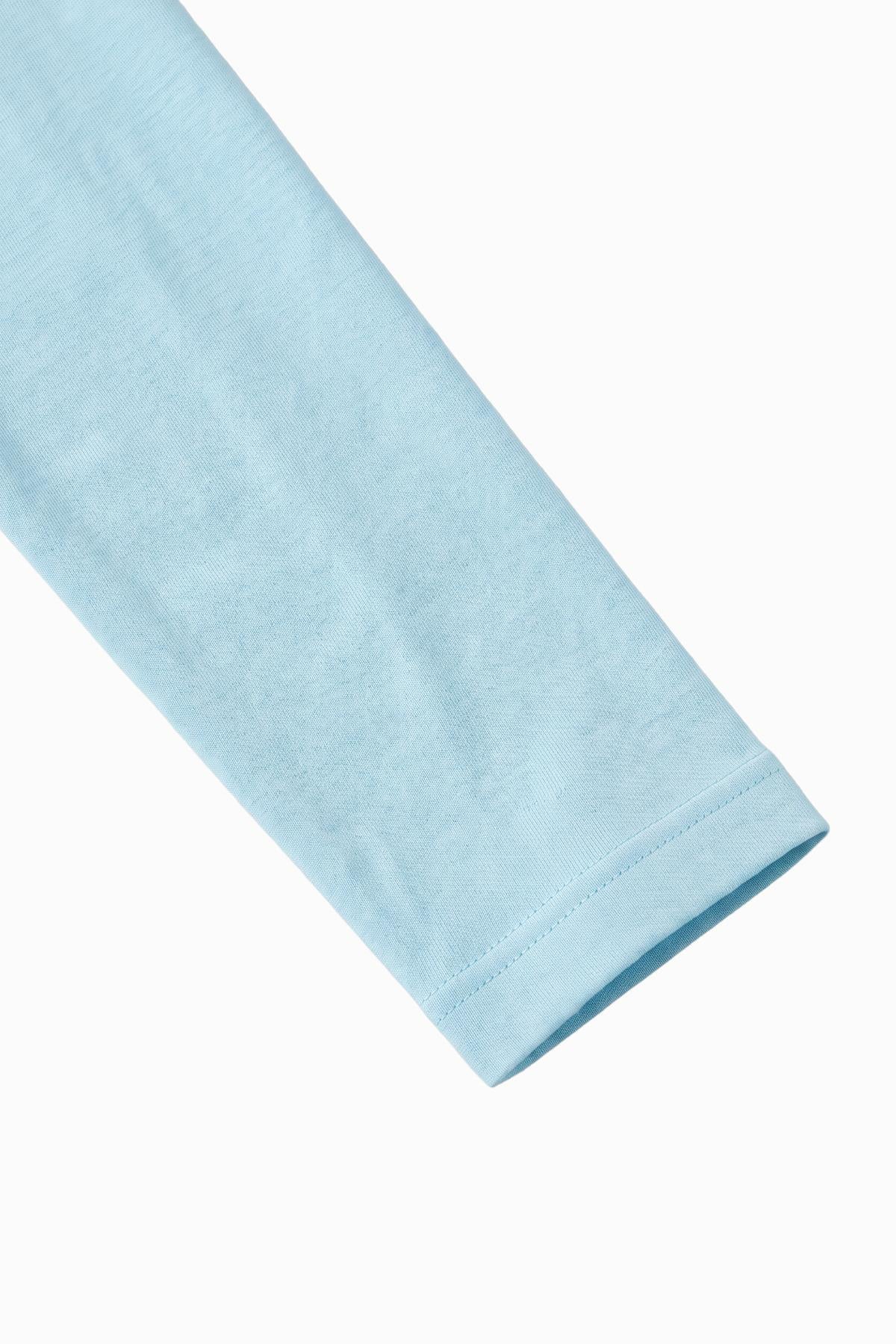 %100 Pamuklu Kız ve Erkek Unisex Uzun Kollu Basic Tshirt
