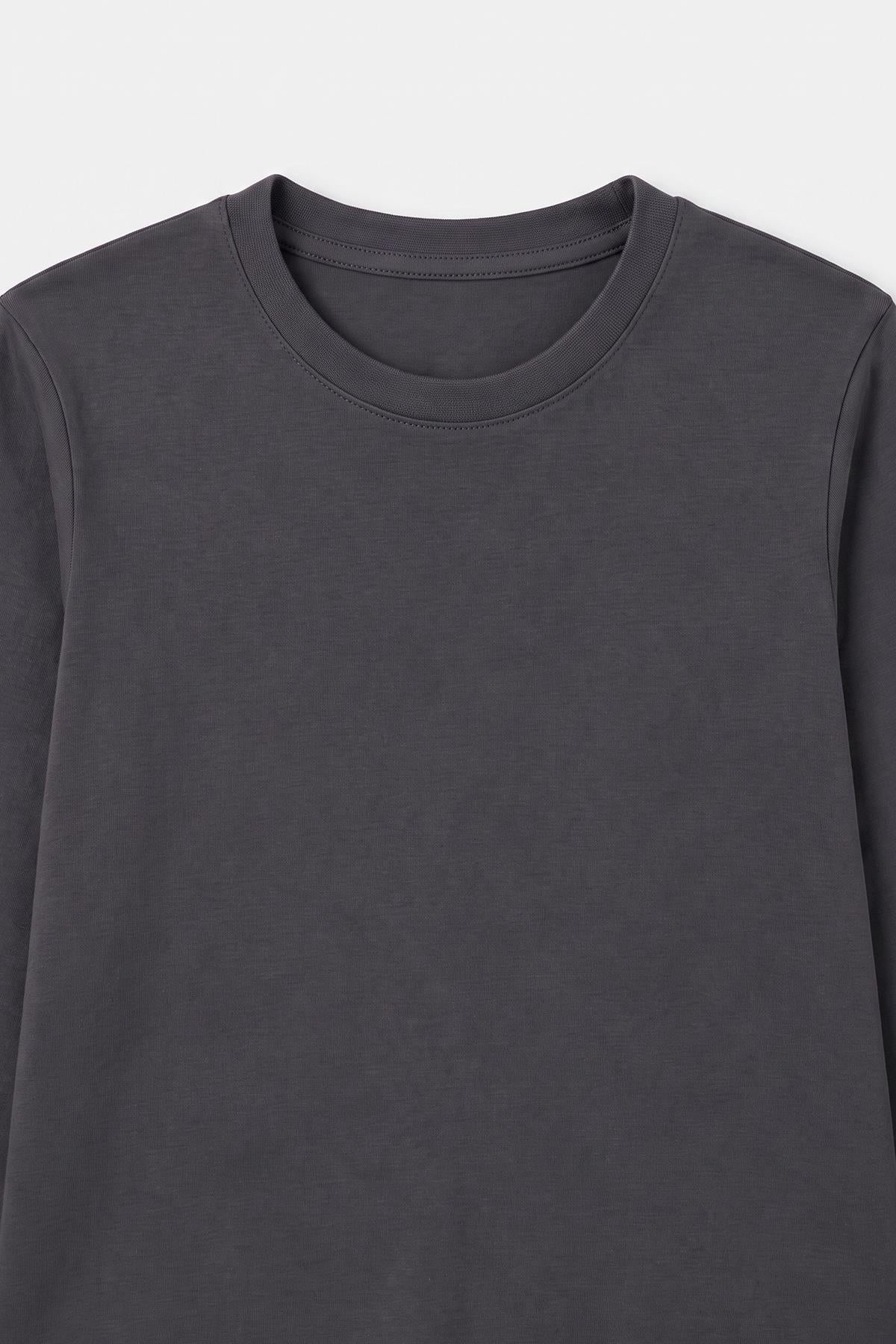%100 Pamuklu Kız ve Erkek Unisex Uzun Kollu Basic Tshirt