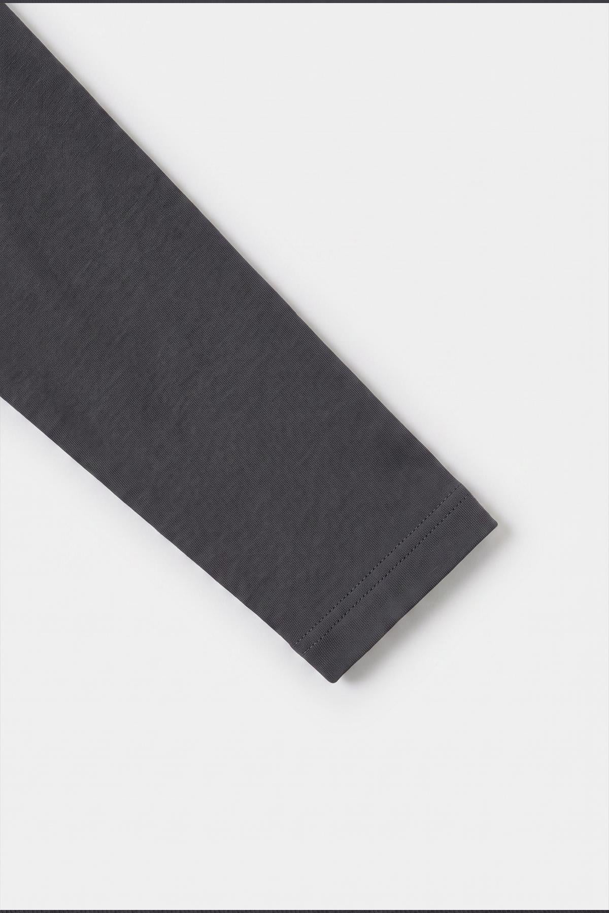 %100 Pamuklu Kız ve Erkek Unisex Uzun Kollu Basic Tshirt