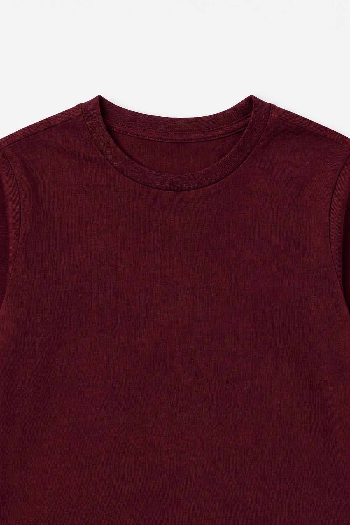 %100 Pamuklu Kız ve Erkek Unisex Uzun Kollu Basic Tshirt