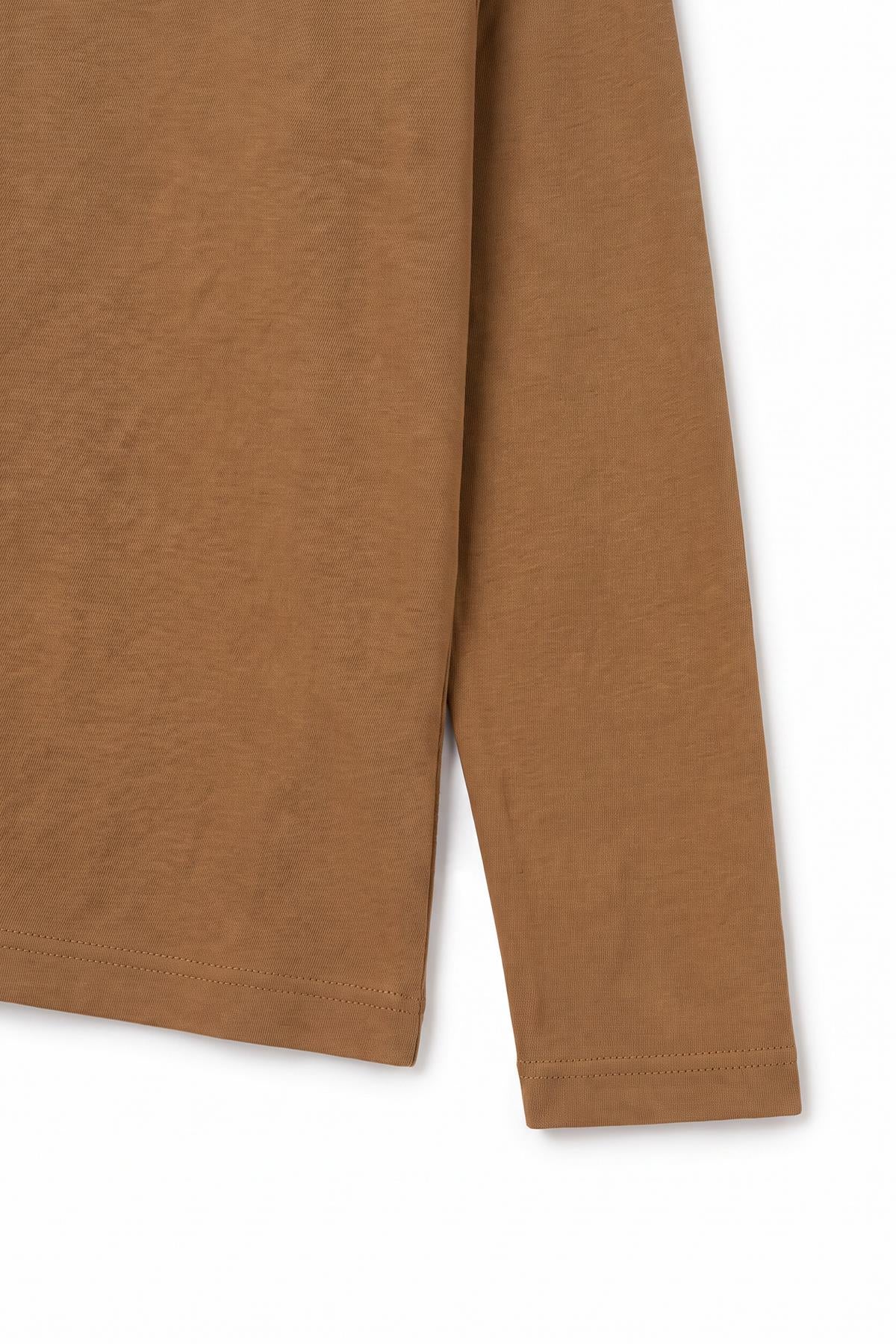 %100 Pamuklu Kız ve Erkek Unisex Uzun Kollu Basic Tshirt