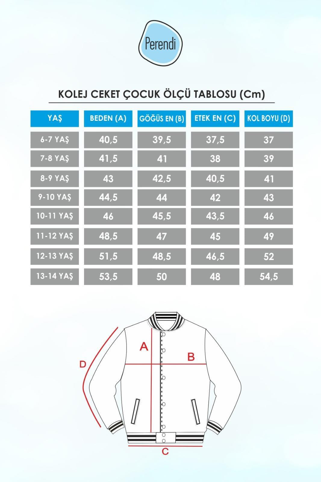 1992 Baskı Detaylı Kız Çocuk Kolej Ceket