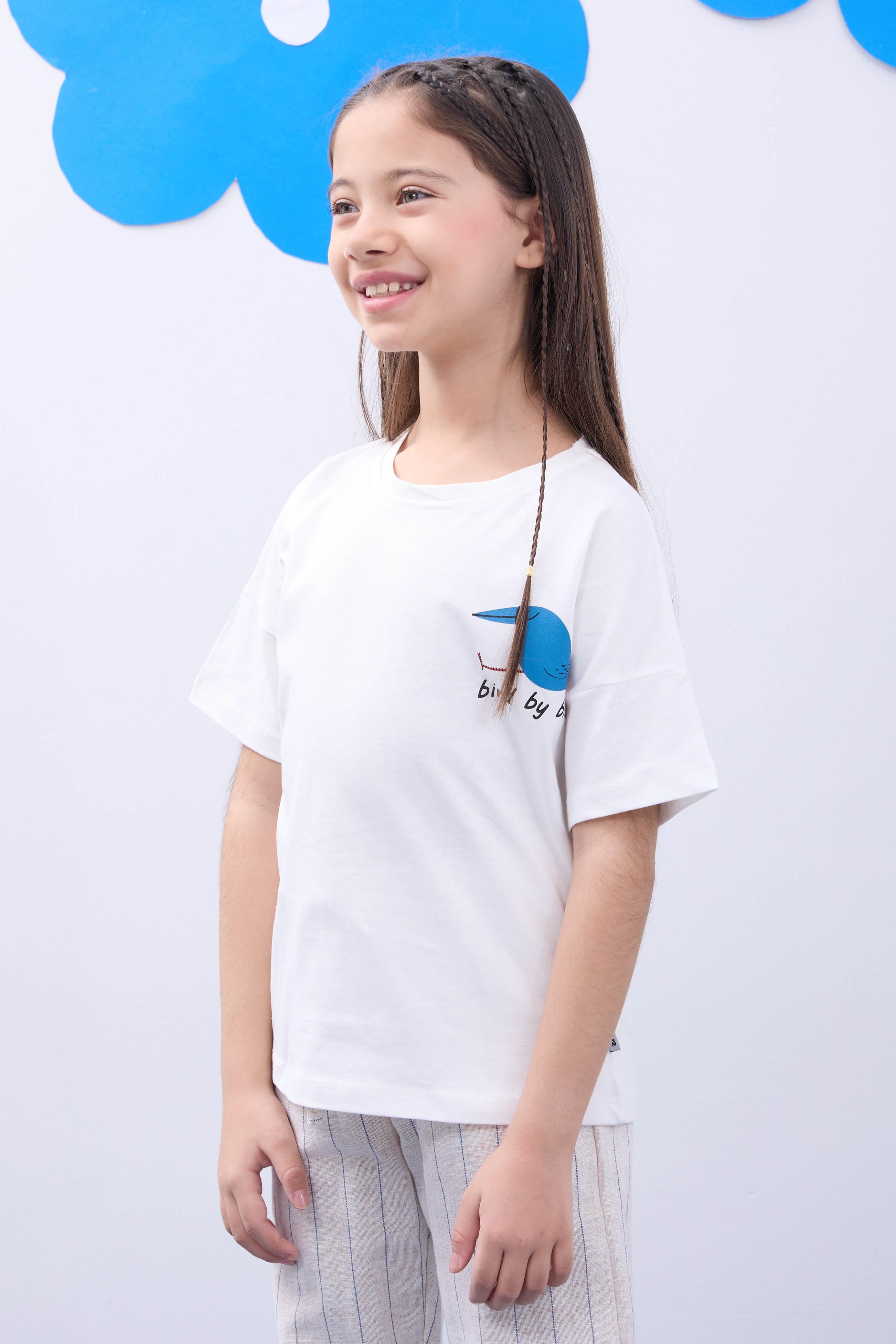 2'li Kısa Kollu Baskılı Unisex Çocuk Tshirt