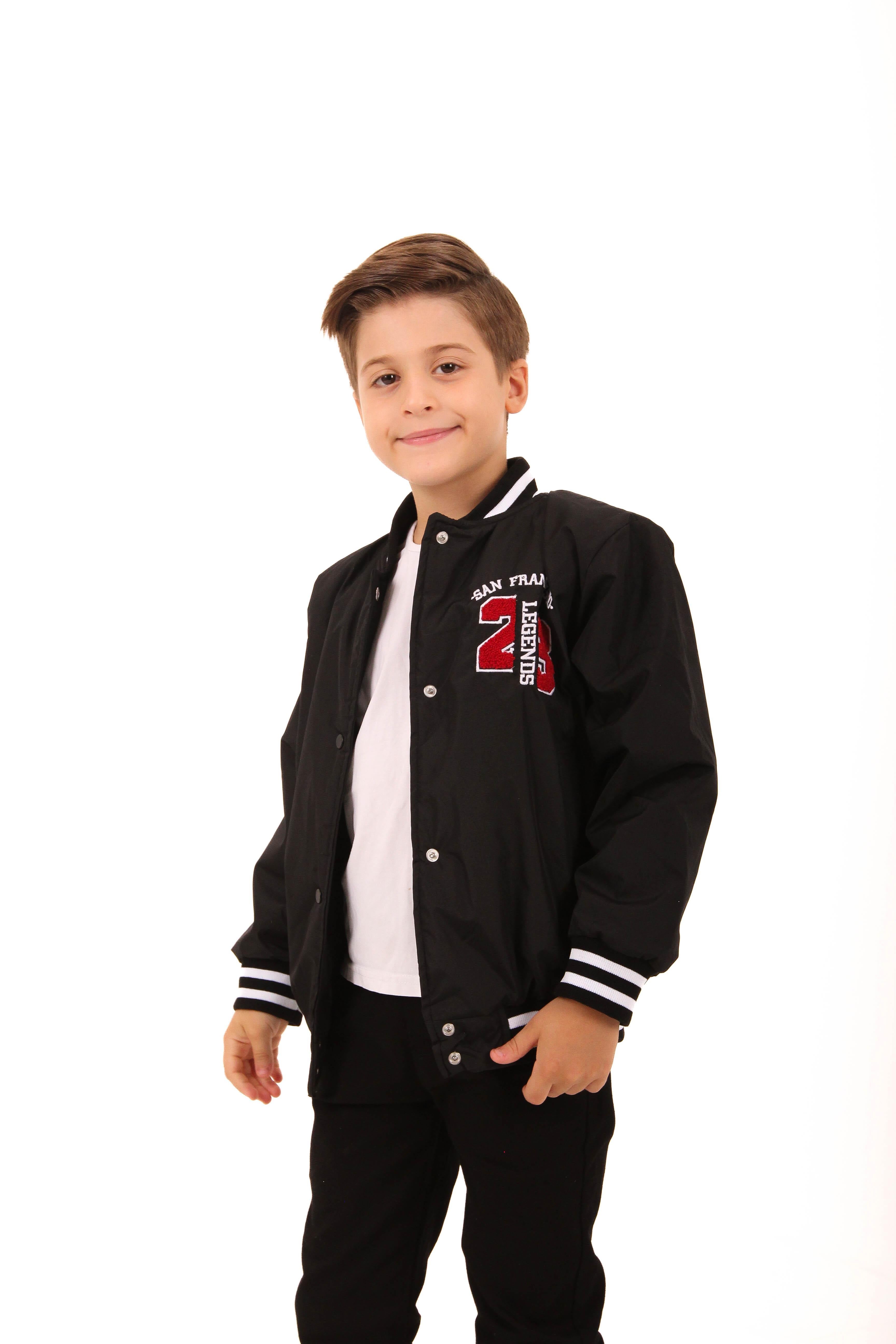 28 Nakışlı Erkek Çocuk Bomber Ceket