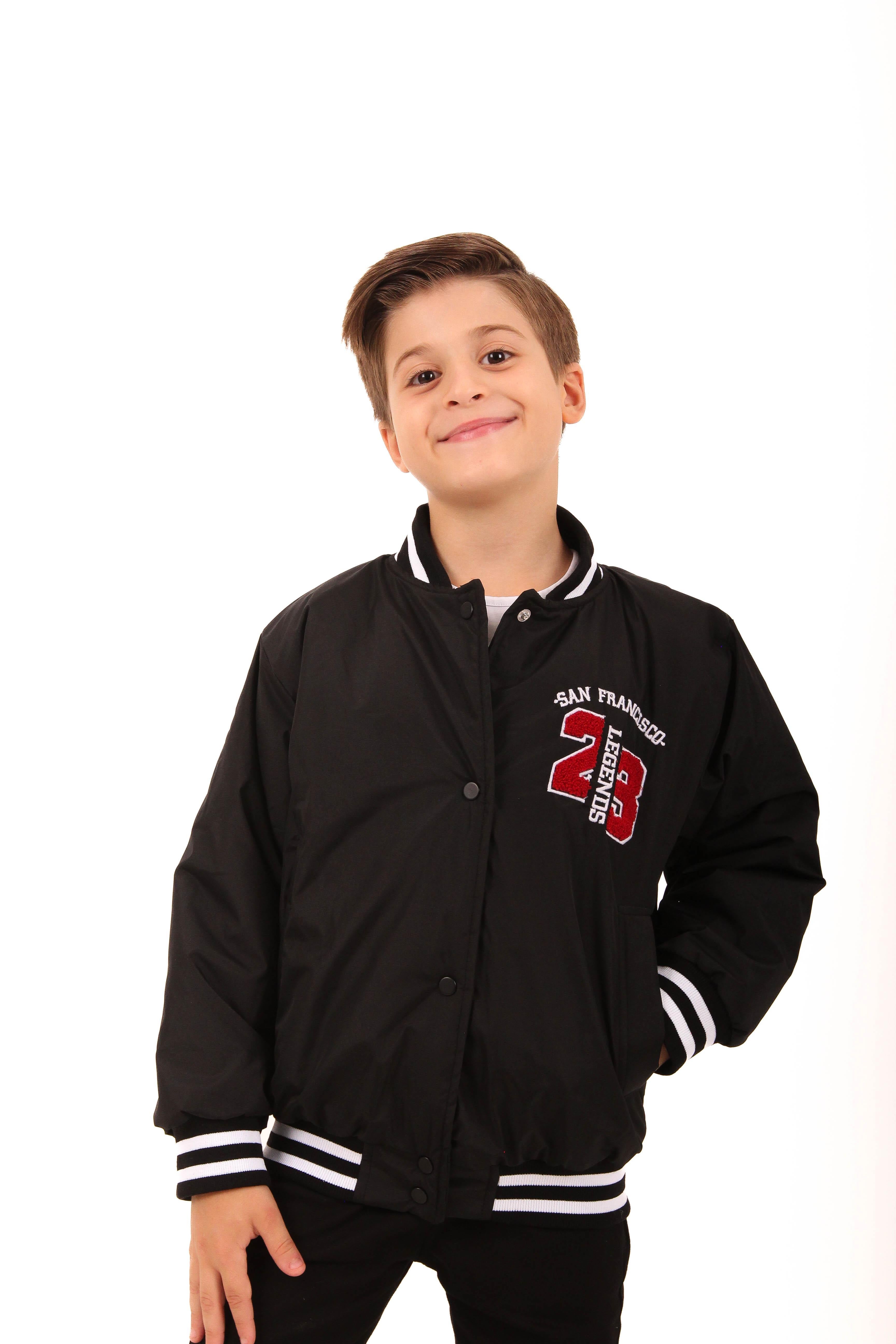 28 Nakışlı Erkek Çocuk Bomber Ceket