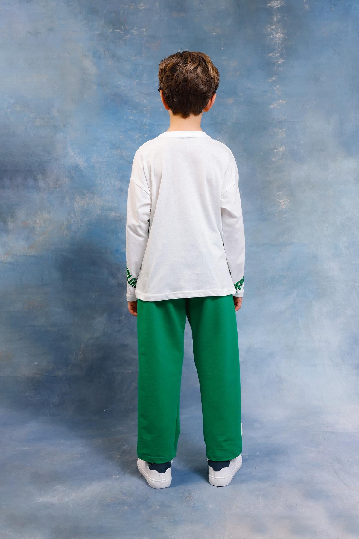 Erkek Çocuk Adventure Baskılı Uzun Kollu T-Shirt & Jogger Alt Üst Takım