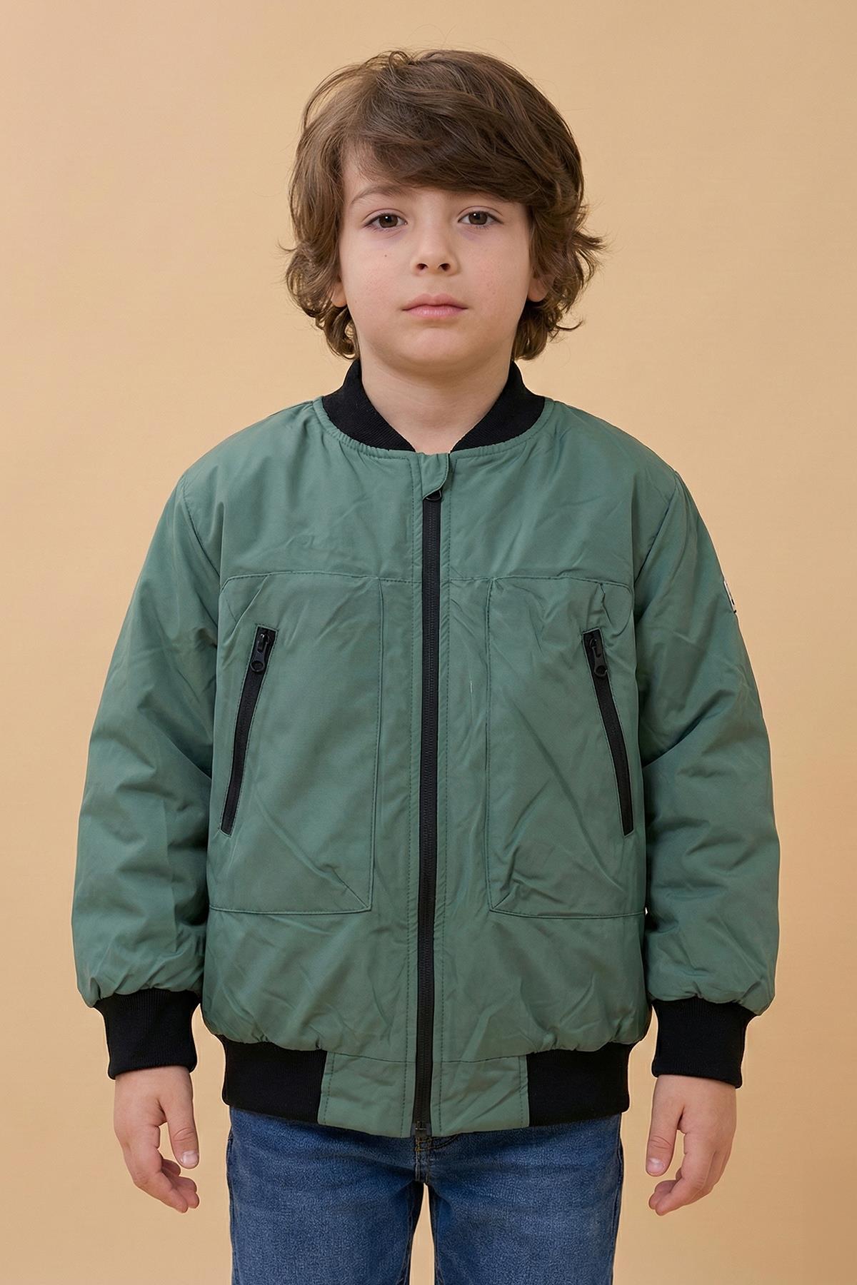 Armalı Erkek Çocuk Bomber Ceket