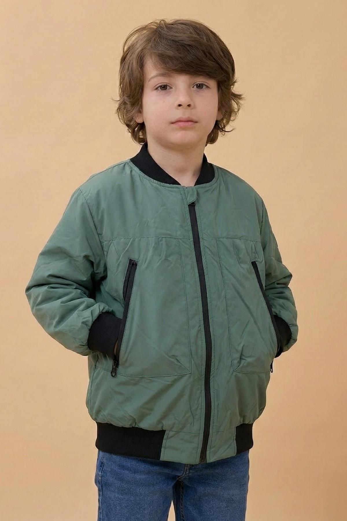 Armalı Erkek Çocuk Bomber Ceket
