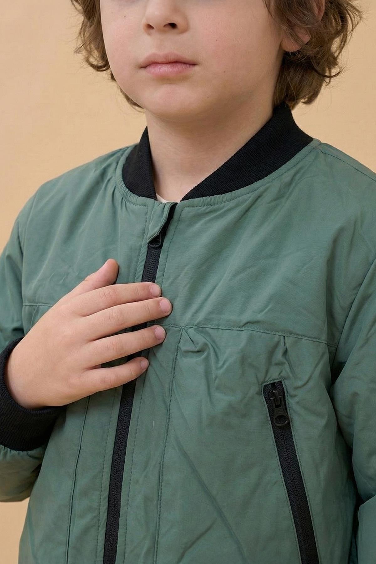 Armalı Erkek Çocuk Bomber Ceket