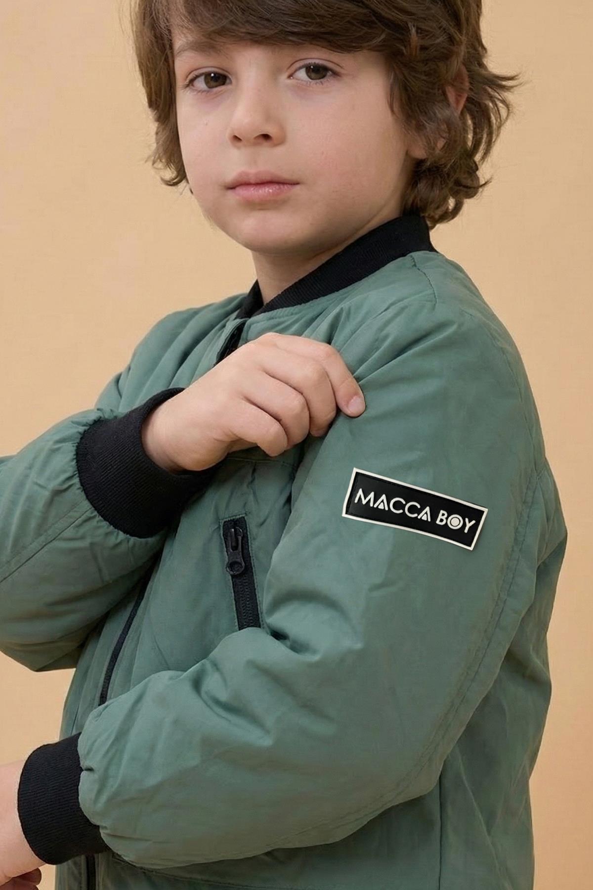 Armalı Erkek Çocuk Bomber Ceket