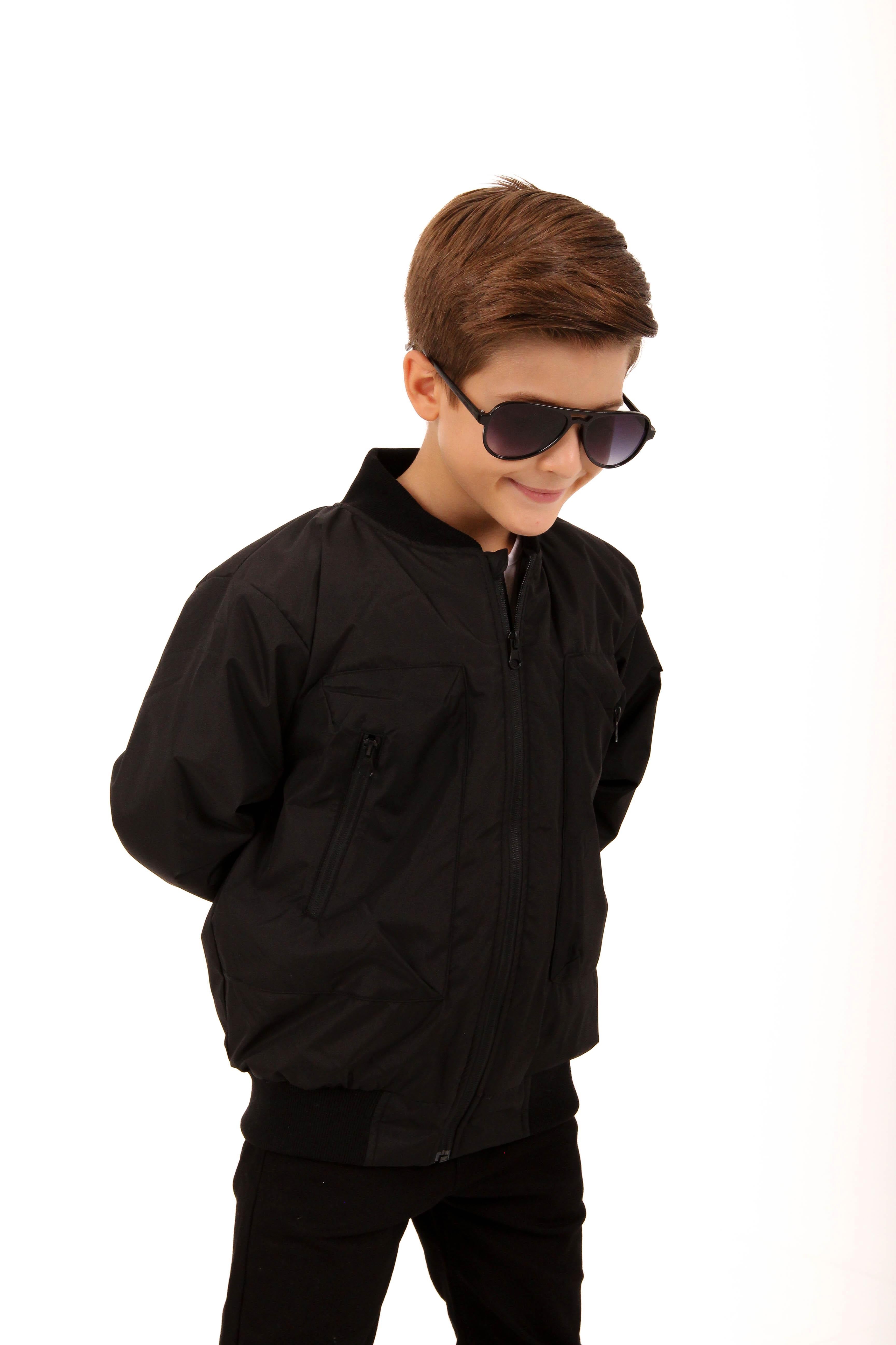 Armalı Erkek Çocuk Bomber Ceket