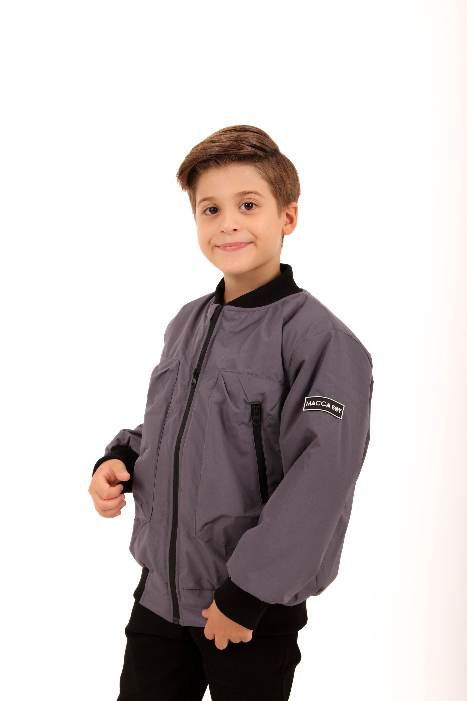 Armalı Erkek Çocuk Bomber Ceket