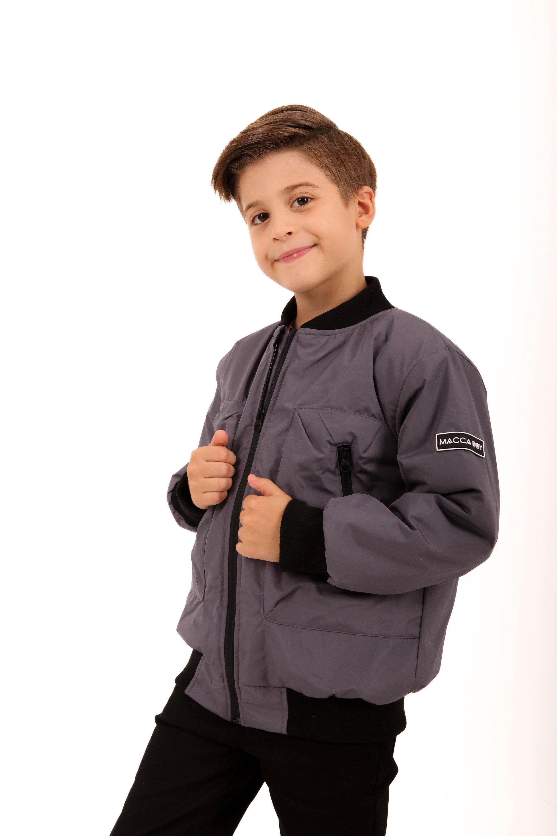 Armalı Erkek Çocuk Bomber Ceket