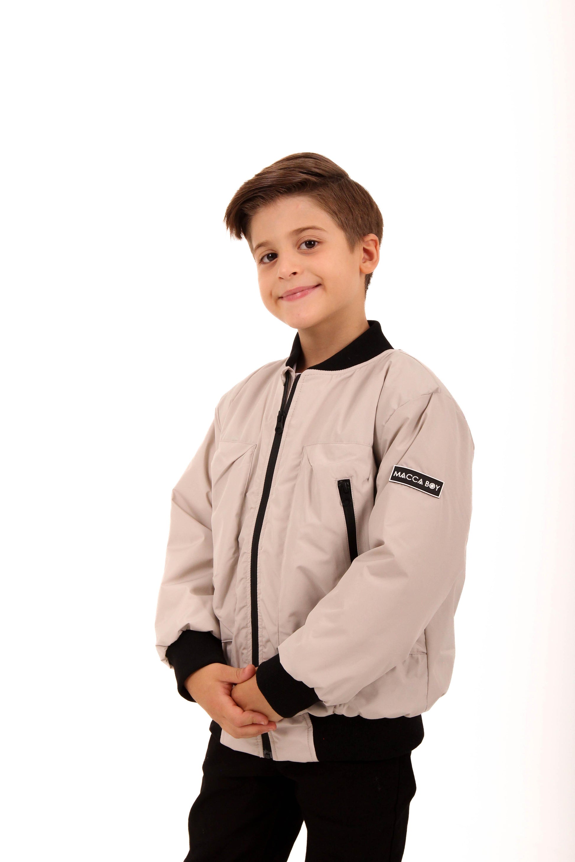 Armalı Erkek Çocuk Bomber Ceket