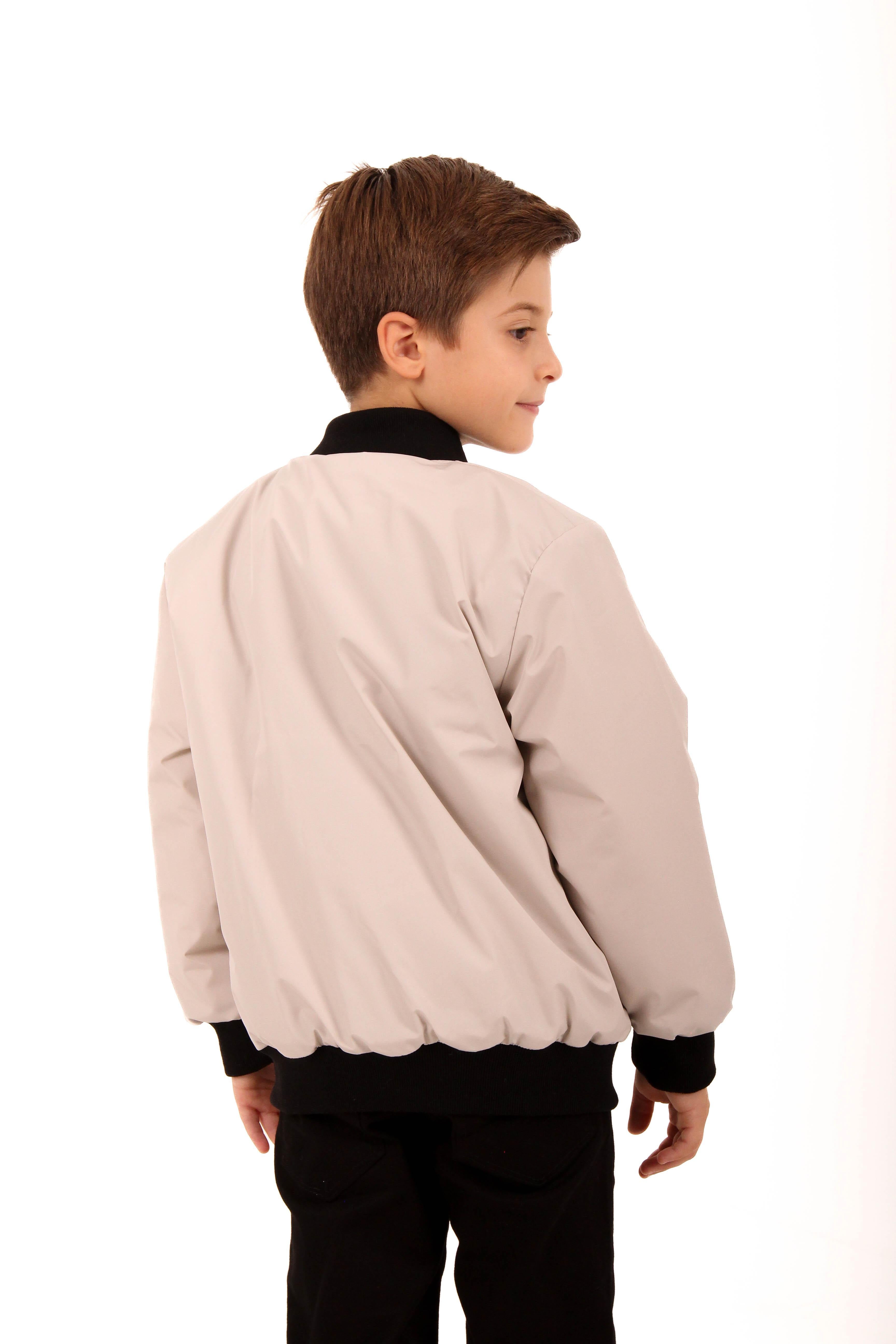 Armalı Erkek Çocuk Bomber Ceket