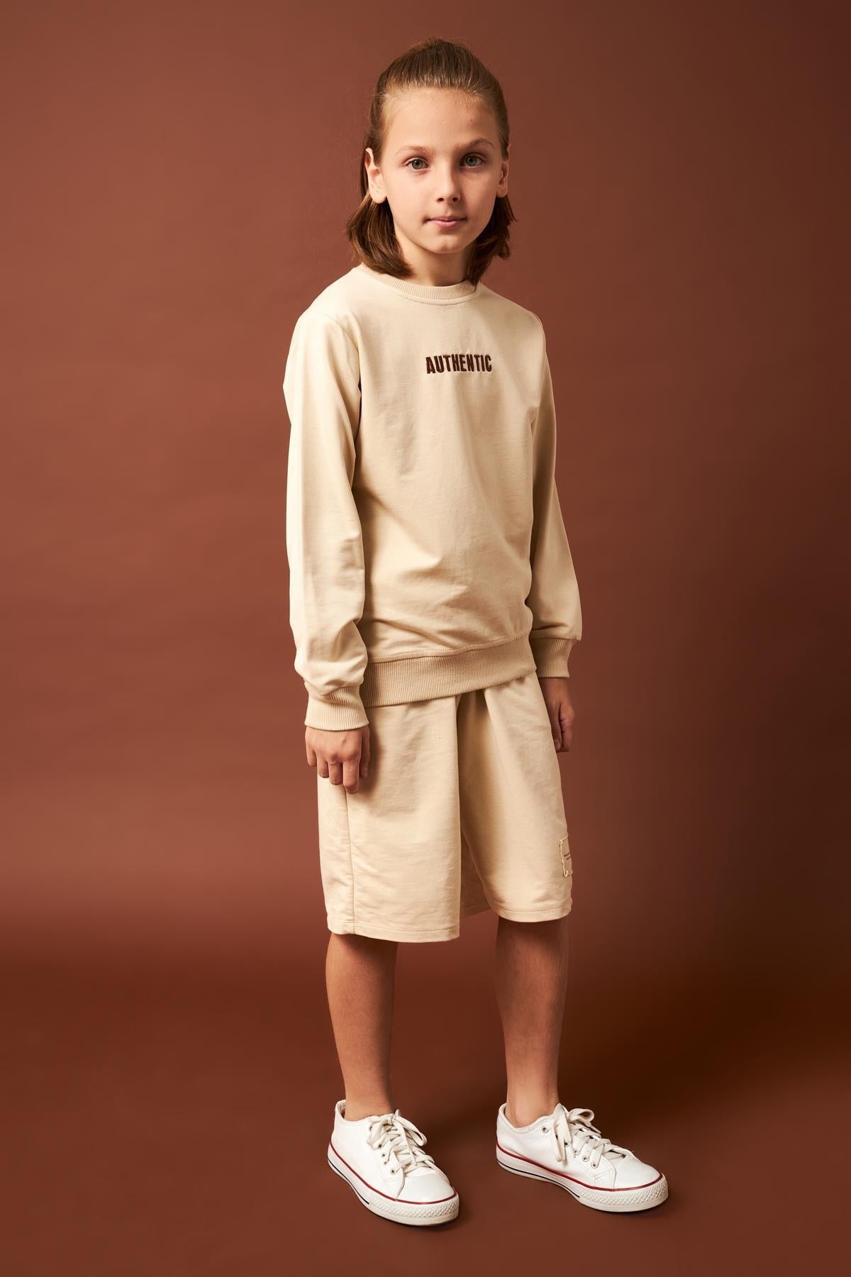 Authentic Nakış Detaylı Erkek Çocuk Sweatshirt