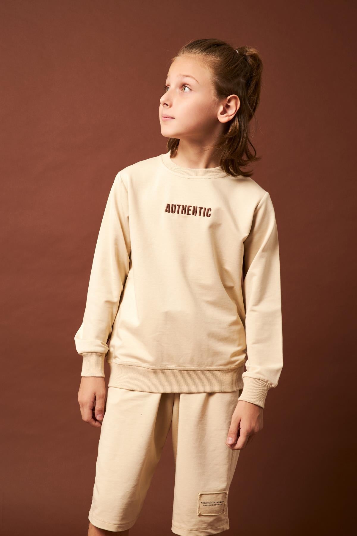 Authentic Nakış Detaylı Erkek Çocuk Sweatshirt