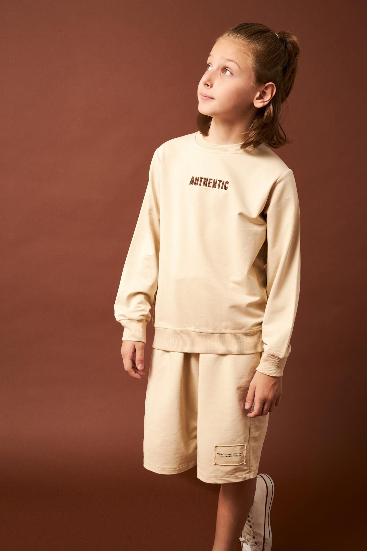 Authentic Nakış Detaylı Erkek Çocuk Sweatshirt